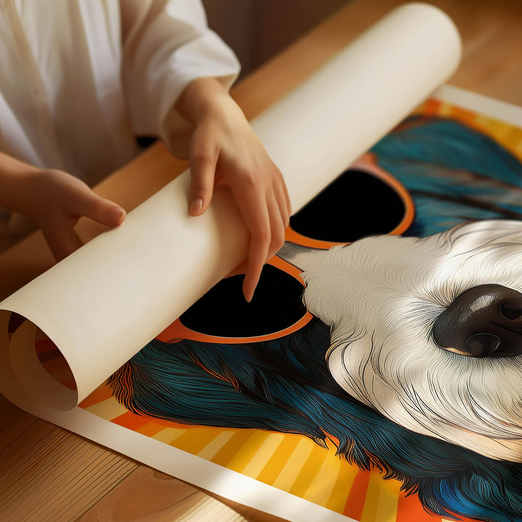 Old English Sheep Dog In Colourful Sunnies 13 image 3