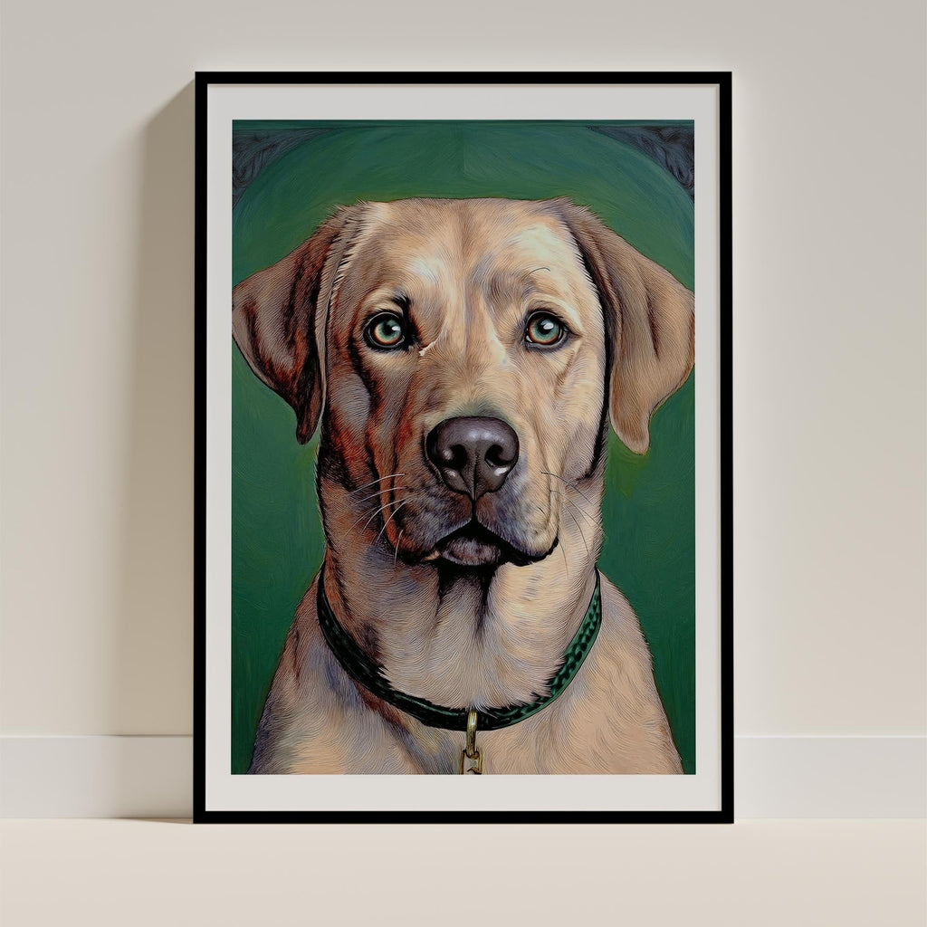 Labrador Retriever Green Painted Series image 0
