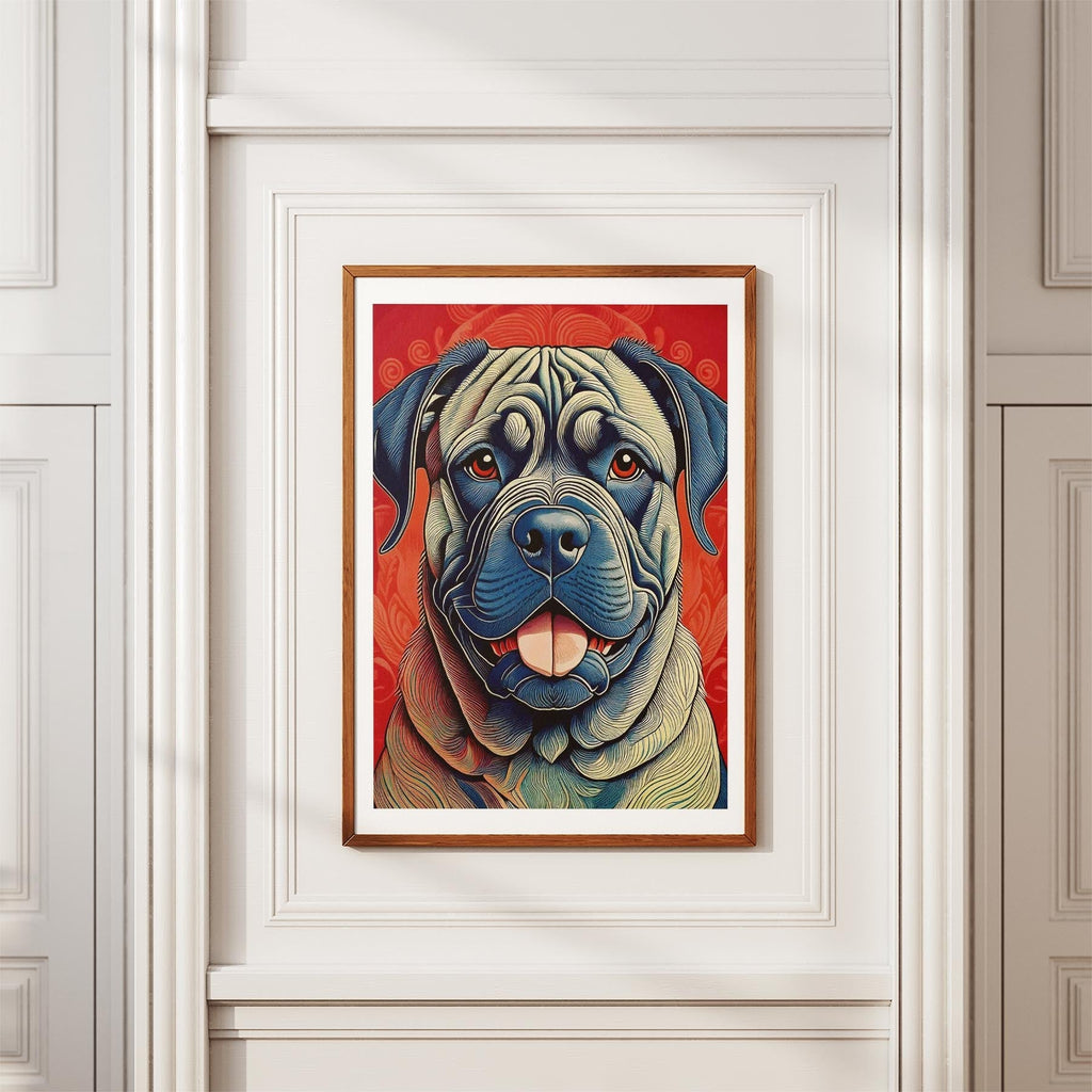 Dogue de Bordeaux Hokusai Japanese Inspired Dog Series image 3