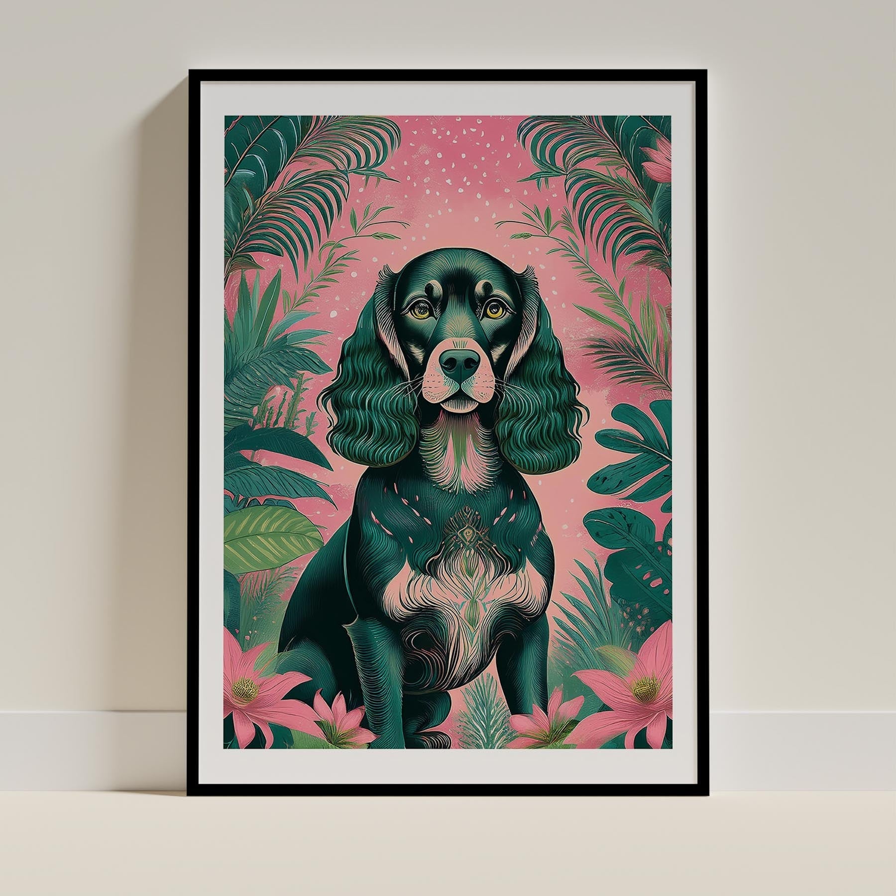 Cocker Spaniel Flowery Dog image 0