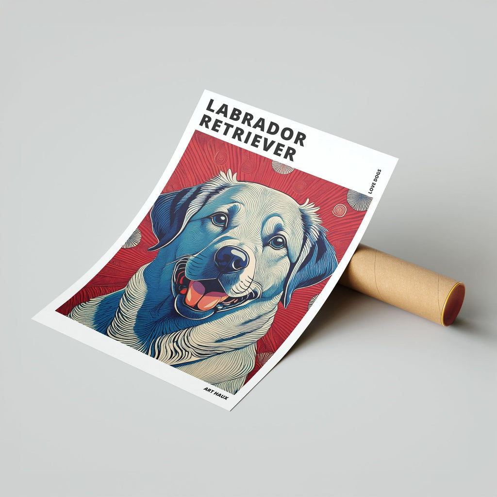 Labrador Retriever Hokusai Japanese Inspired Dog Series with Text image 6