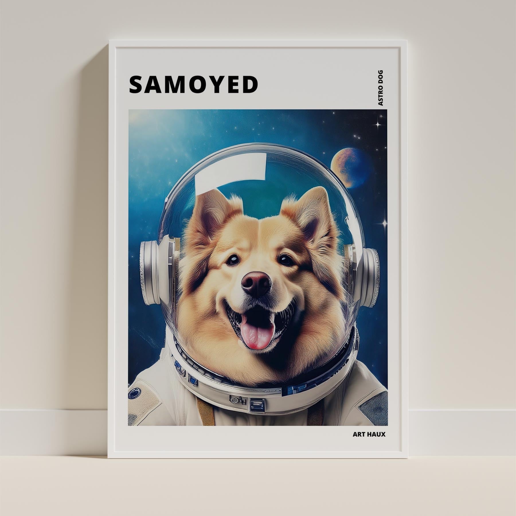 Samoyed Astronaut Dog Series with Text Astro Dog image 9