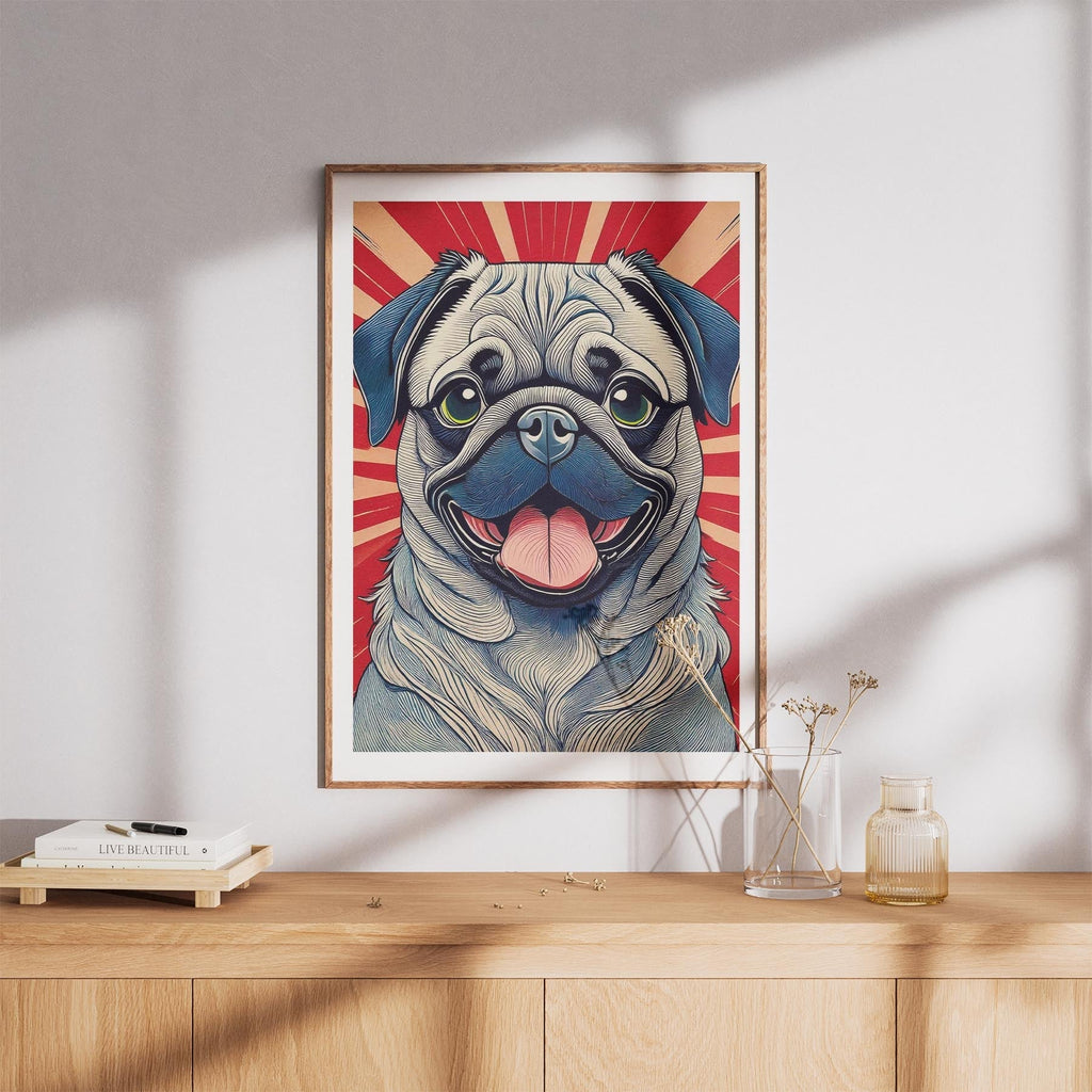 Pug Hokusai Japanese Inspired Dog Series 3 image 8
