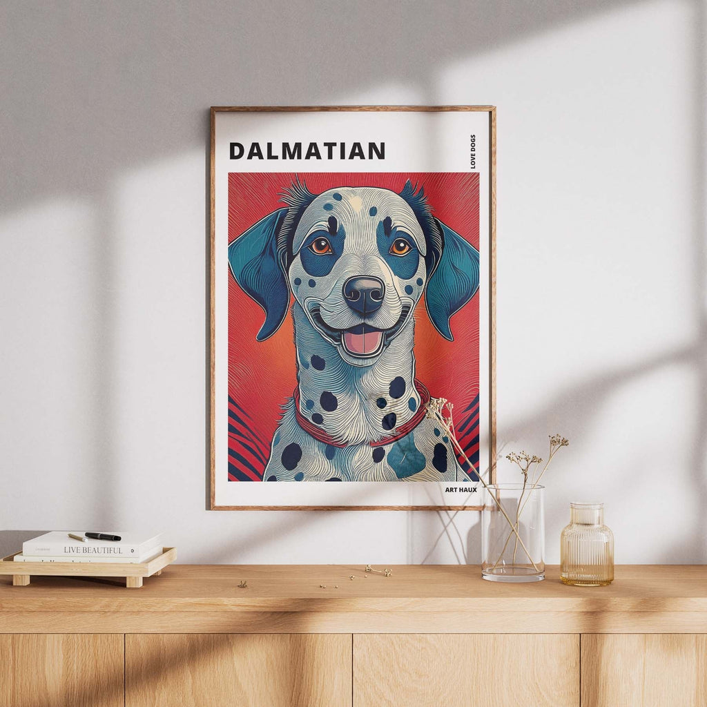Dalmatian Hokusai Japanese Inspired Dog Series with Text image 7