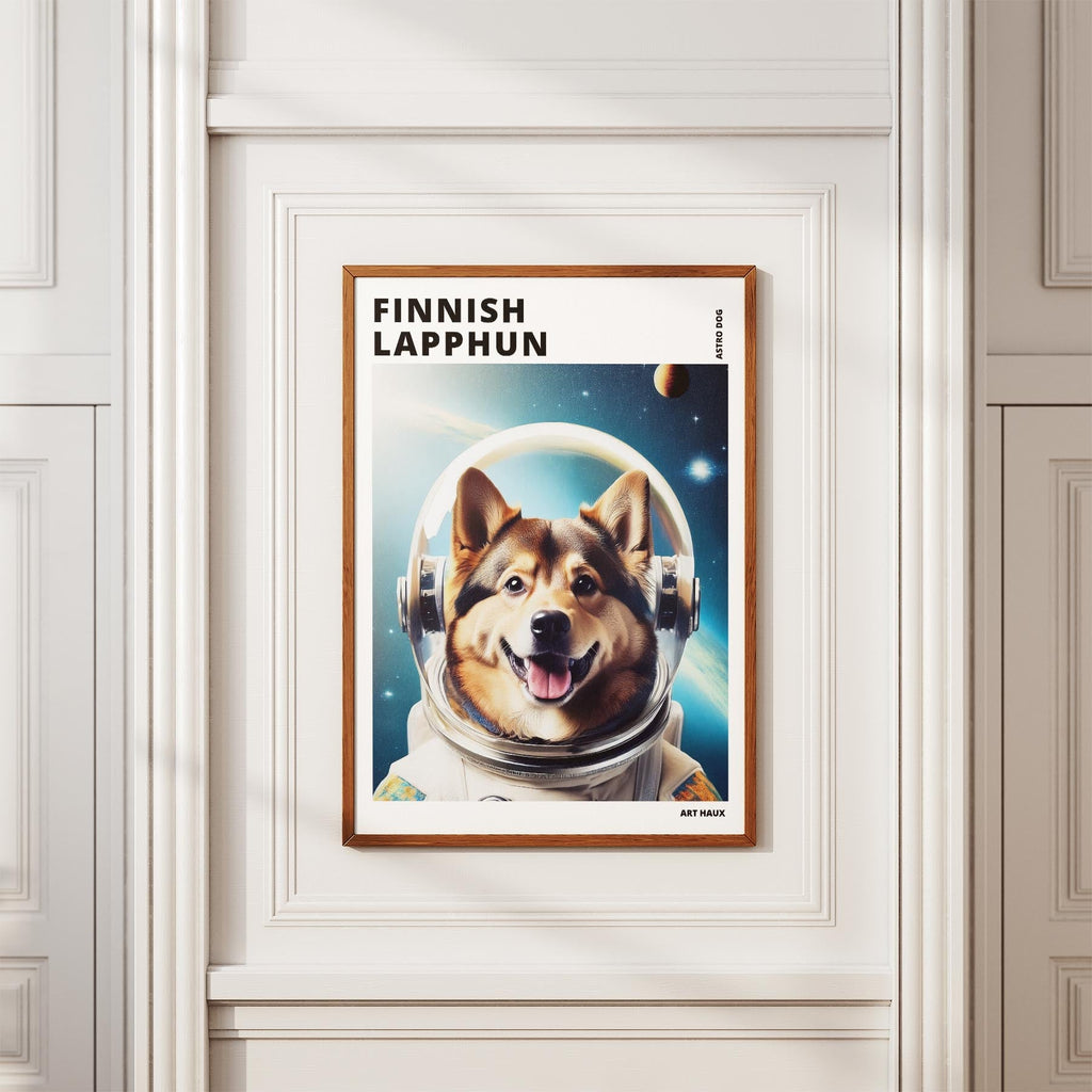 Finnish Lapphund Astronaut Dog Series with Text Astro Dog image 3