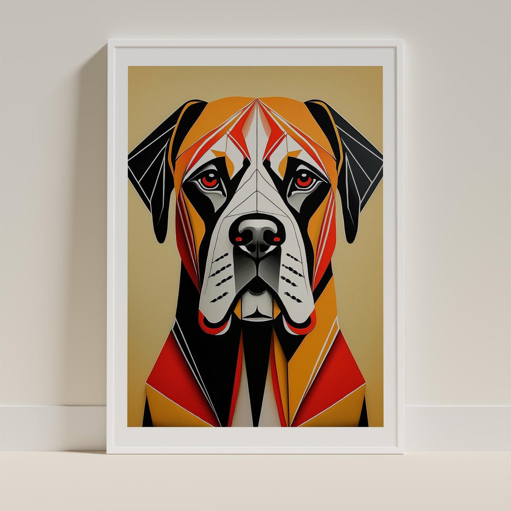Dogue de Bordeaux Geometric Orange Series image 11