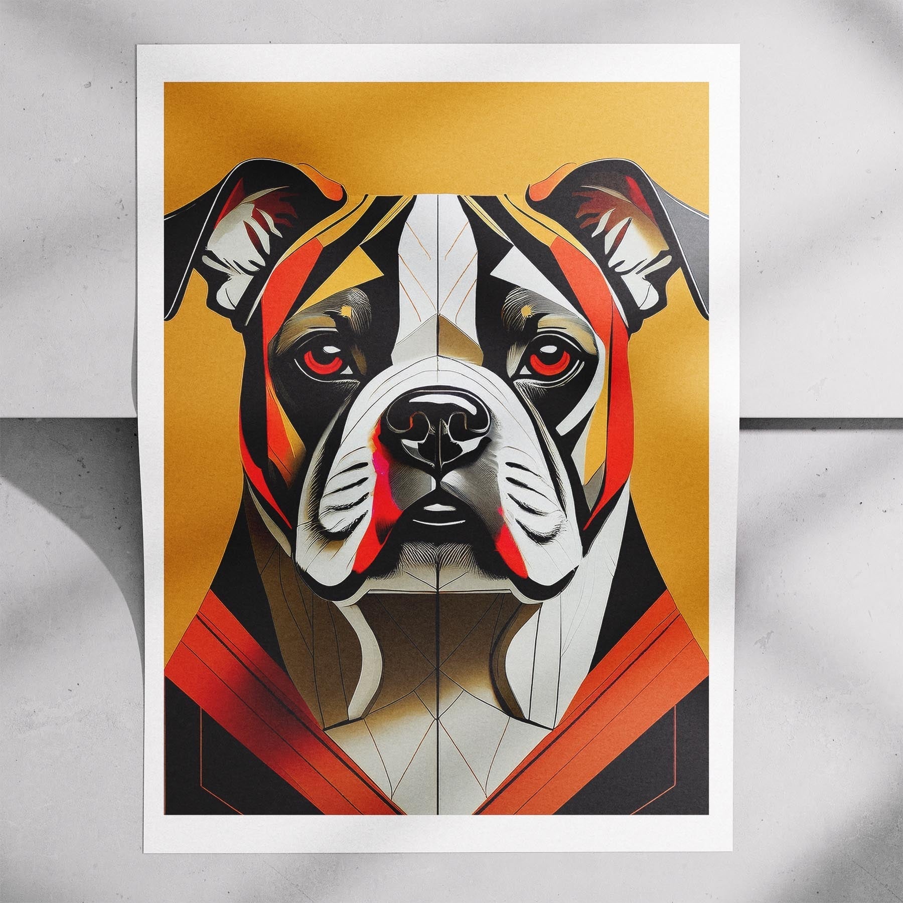 Bulldog Geometric Orange Series image 7