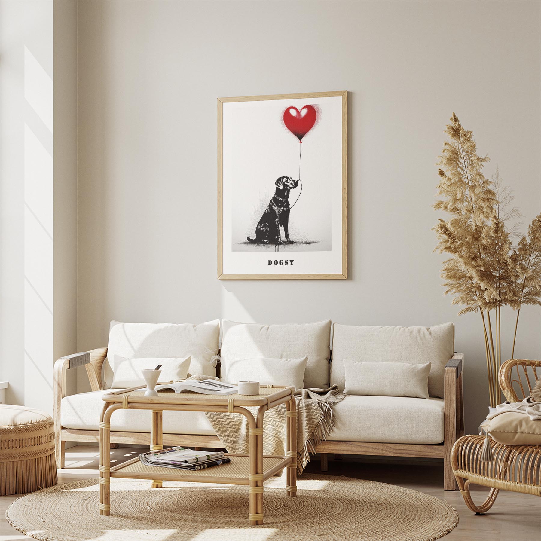 Labrador Retriever DOGSY Series inspired by the Art of Banksy with text Dogsy image 2