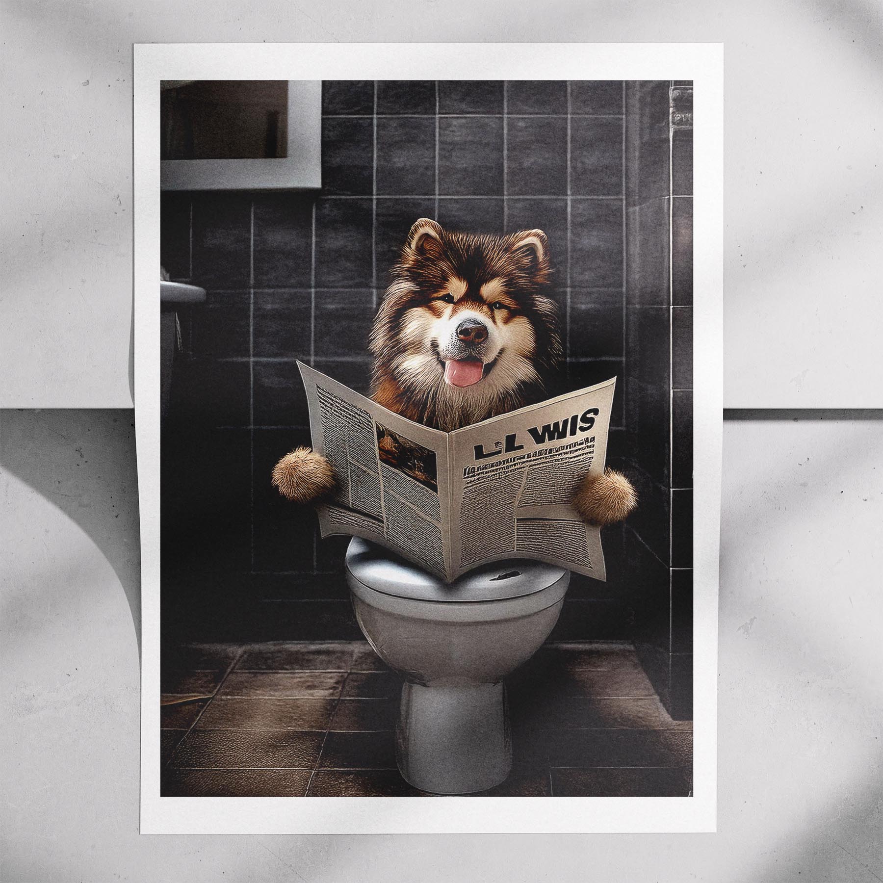 Alaskan Malamute Toilet Humour Dog Series 1 image 7