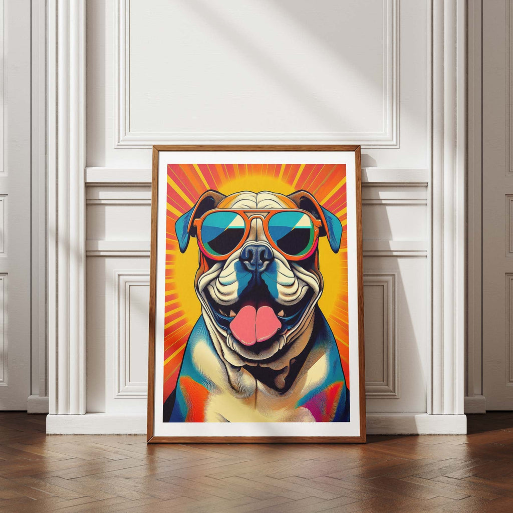 Bull Dog In Colourful Sunnies 2 image 4