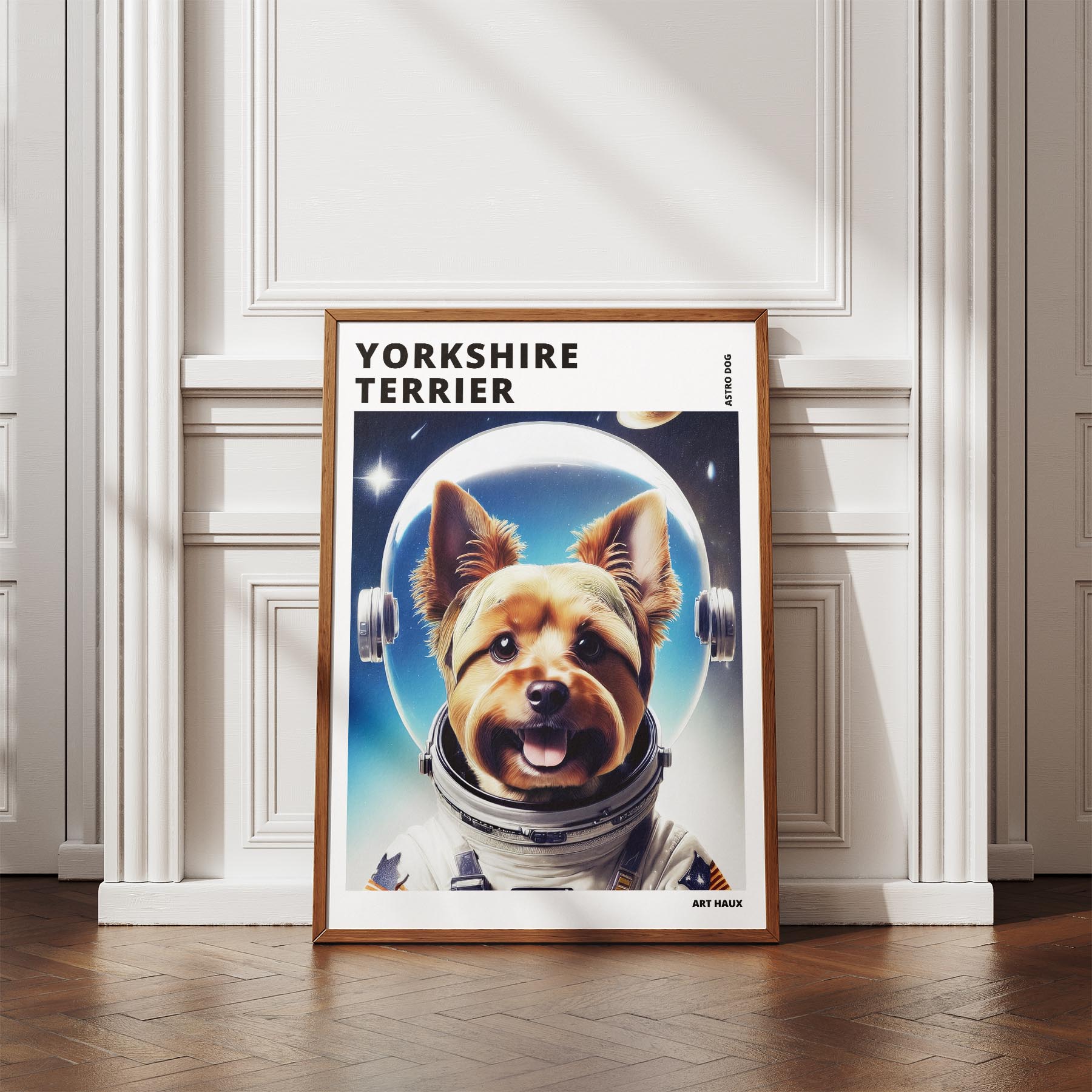 Yorkshire Terrier Astronaut Dog Series with Text Astro Dog image 4