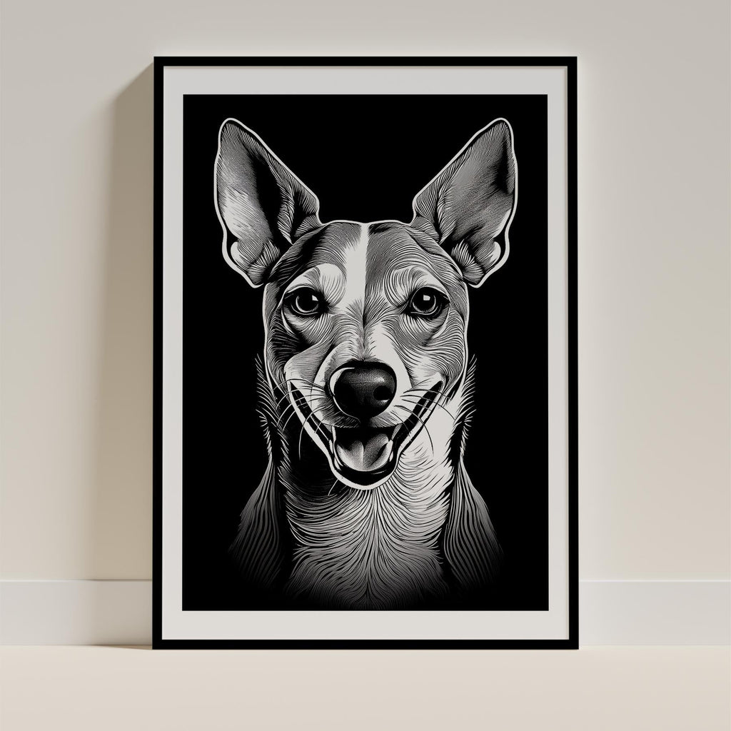 Whippet Line Dog Series in Black and White image 0