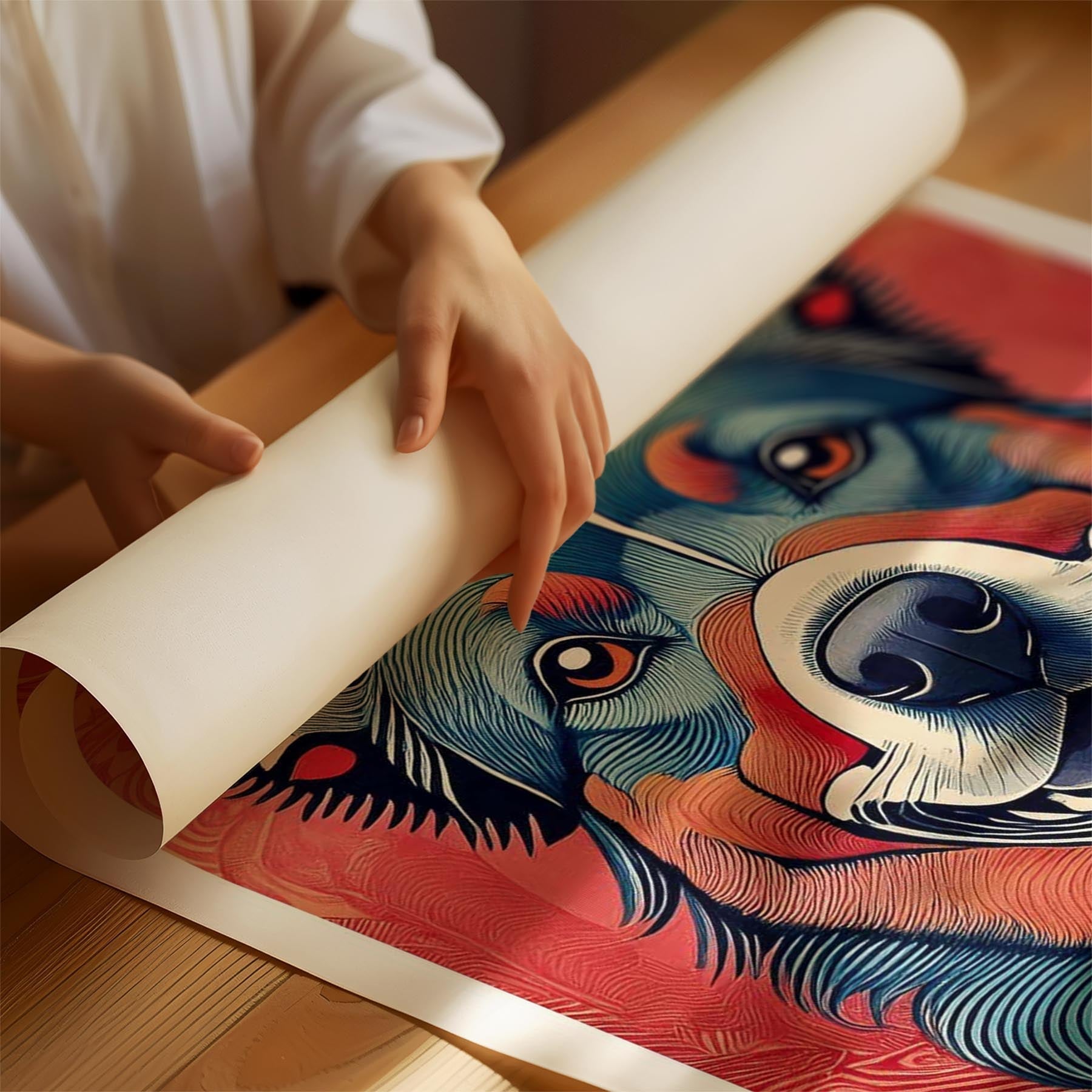 Kelpie Hokusai Japanese Inspired Dog Series image 1