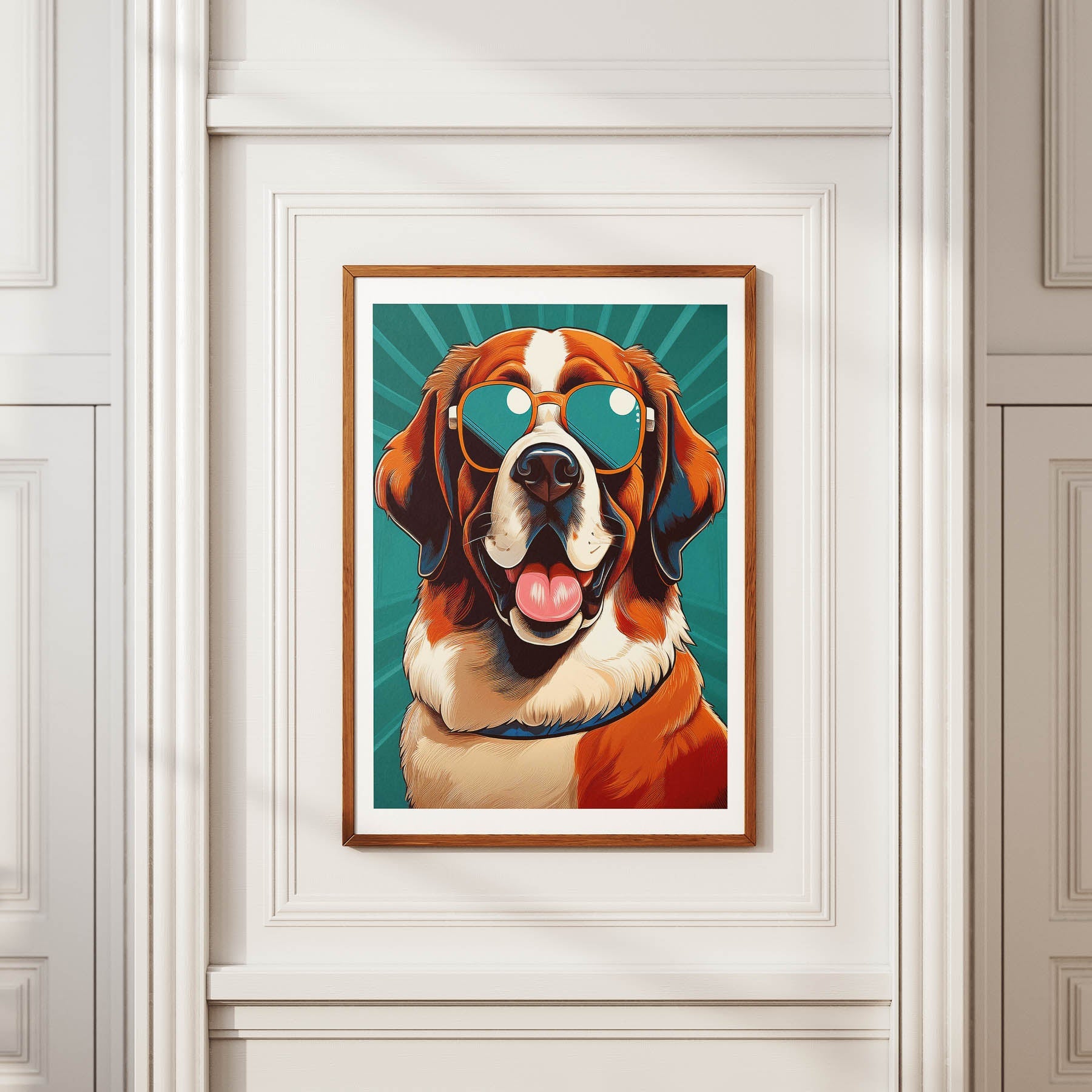 Saint Bernard In Colourful Sunnies 1 image 2