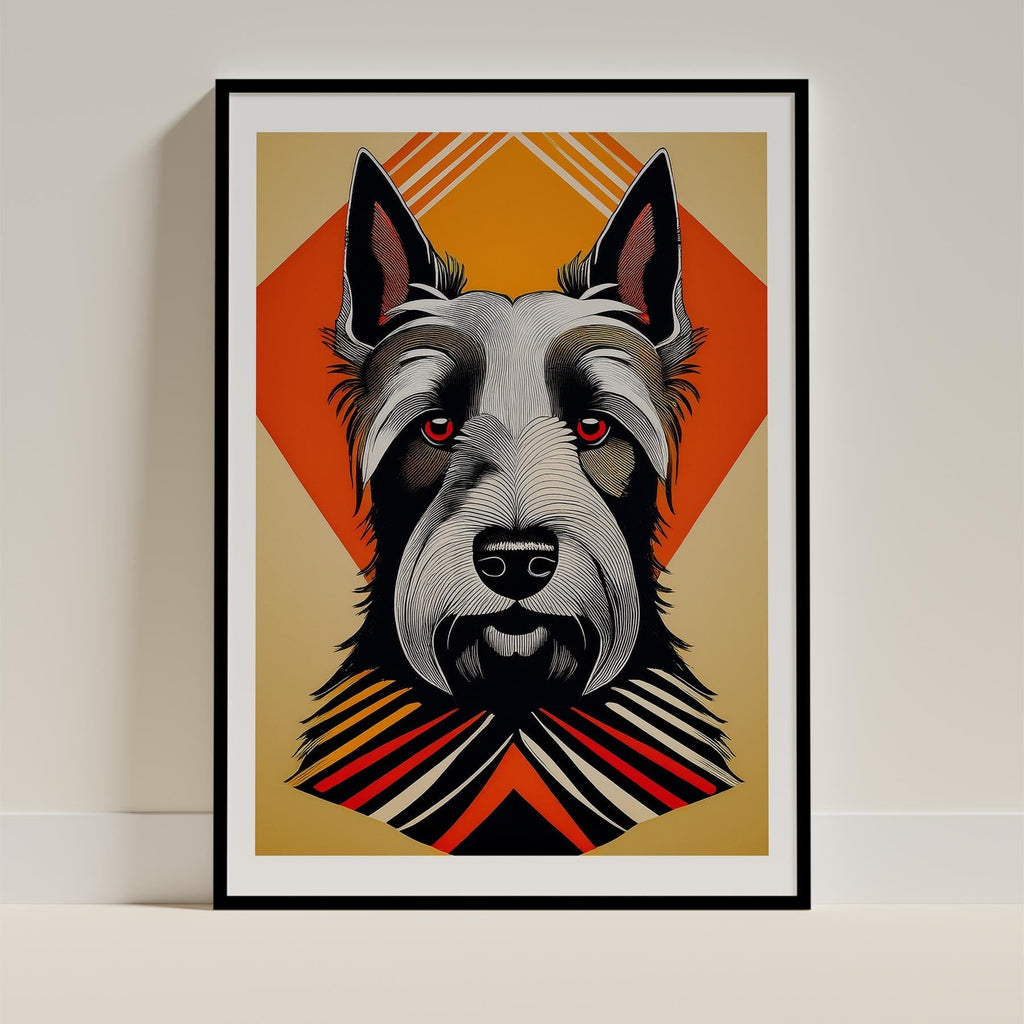 Scottish Terrier Geometric Orange Series image 0