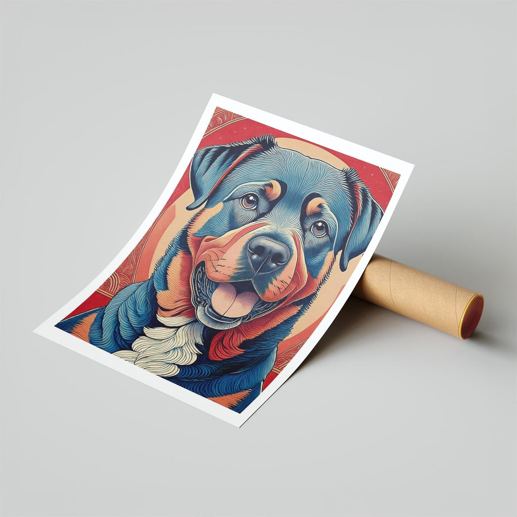 Rottweiler Hokusai Japanese Inspired Dog Series 1 image 6