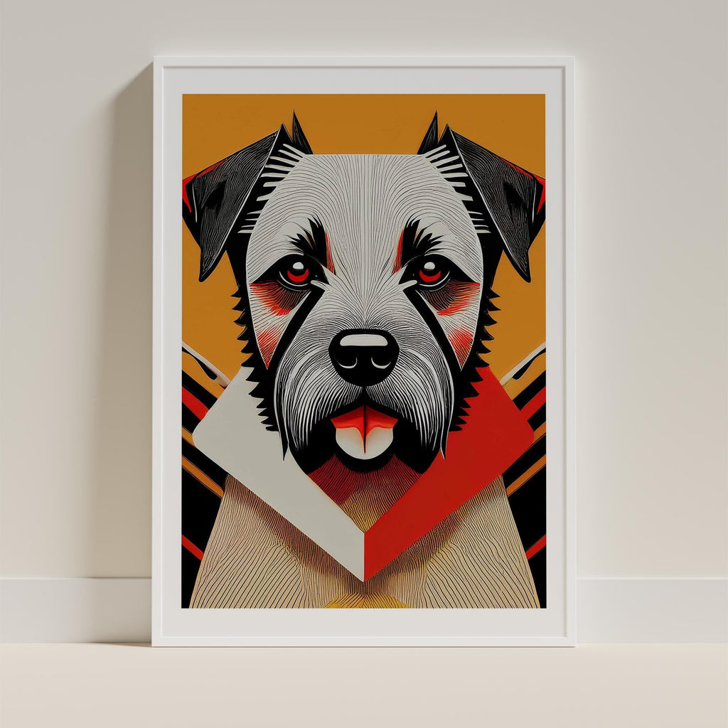 Border Terrier Geometric Orange Series image 9