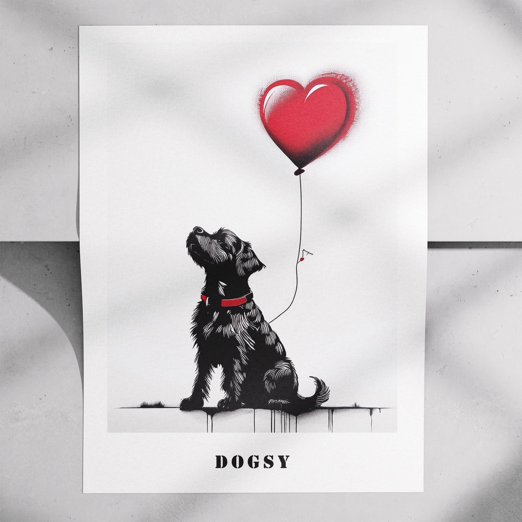 Cobberdog DOGSY Series inspired by the Art of Banksy with text Dogsy image 7