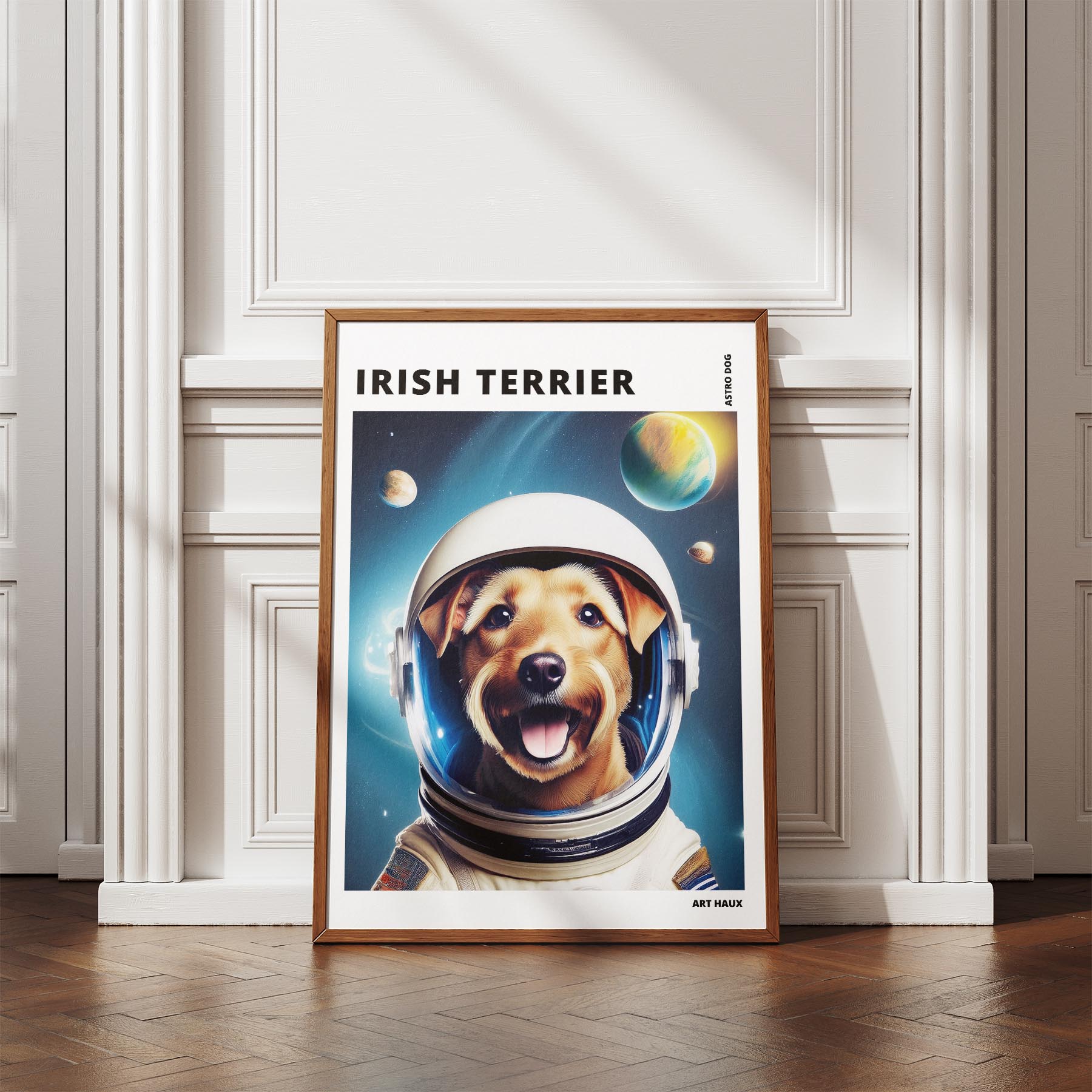 Irish Terrier Astronaut Dog Series with Text Astro Dog image 4