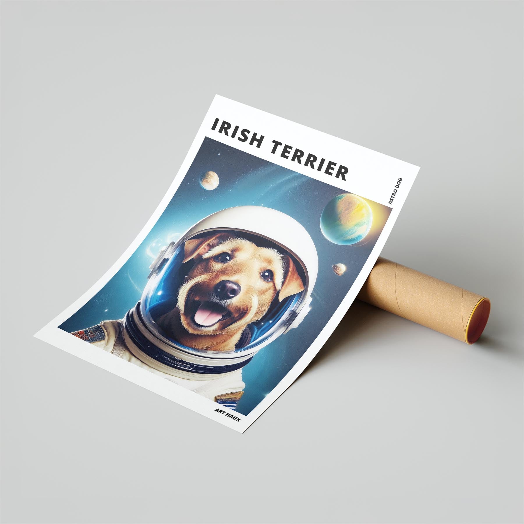 Irish Terrier Astronaut Dog Series with Text Astro Dog image 6
