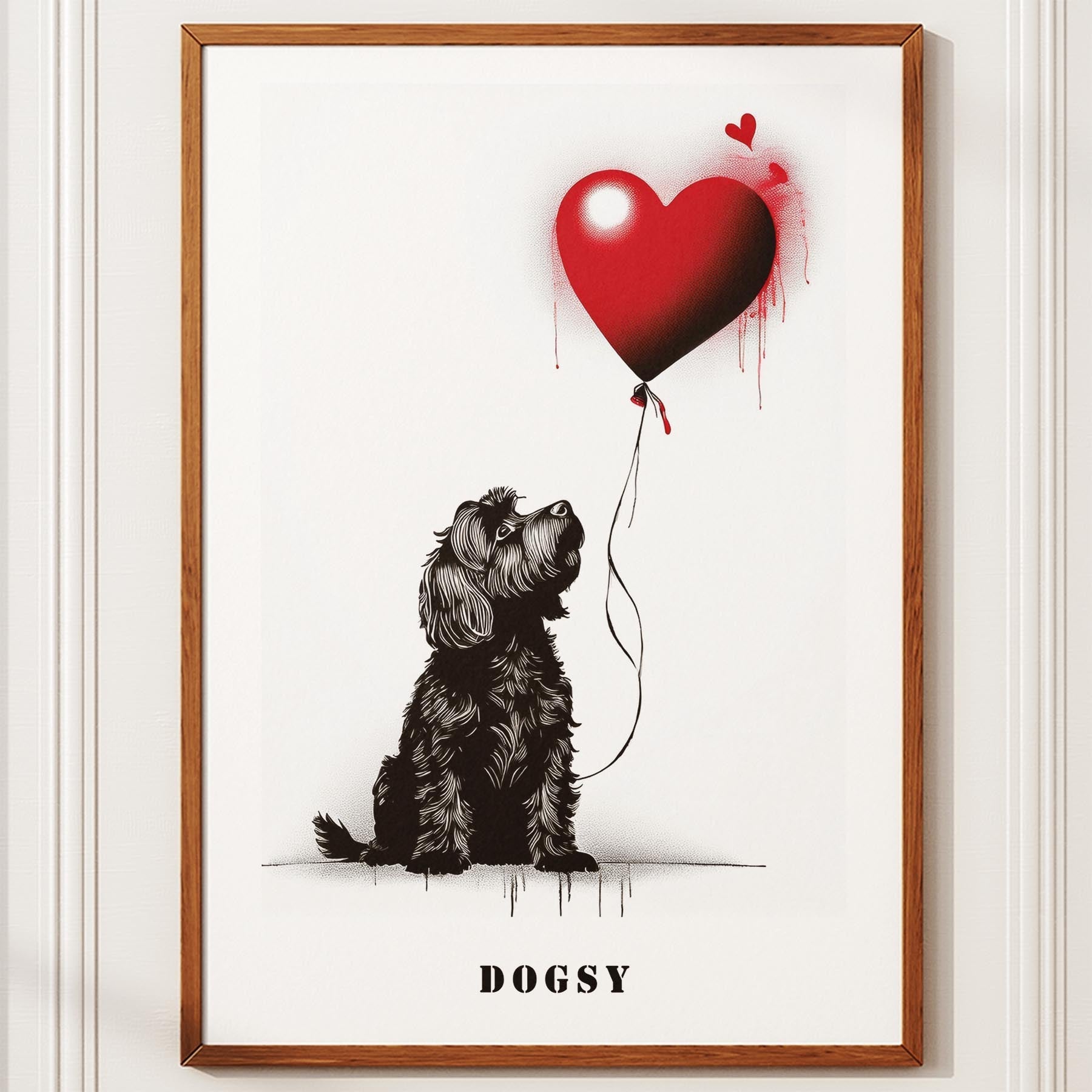 Australian Silky Terrier DOGSY Series inspired by the Art of Banksy with text Do image 10