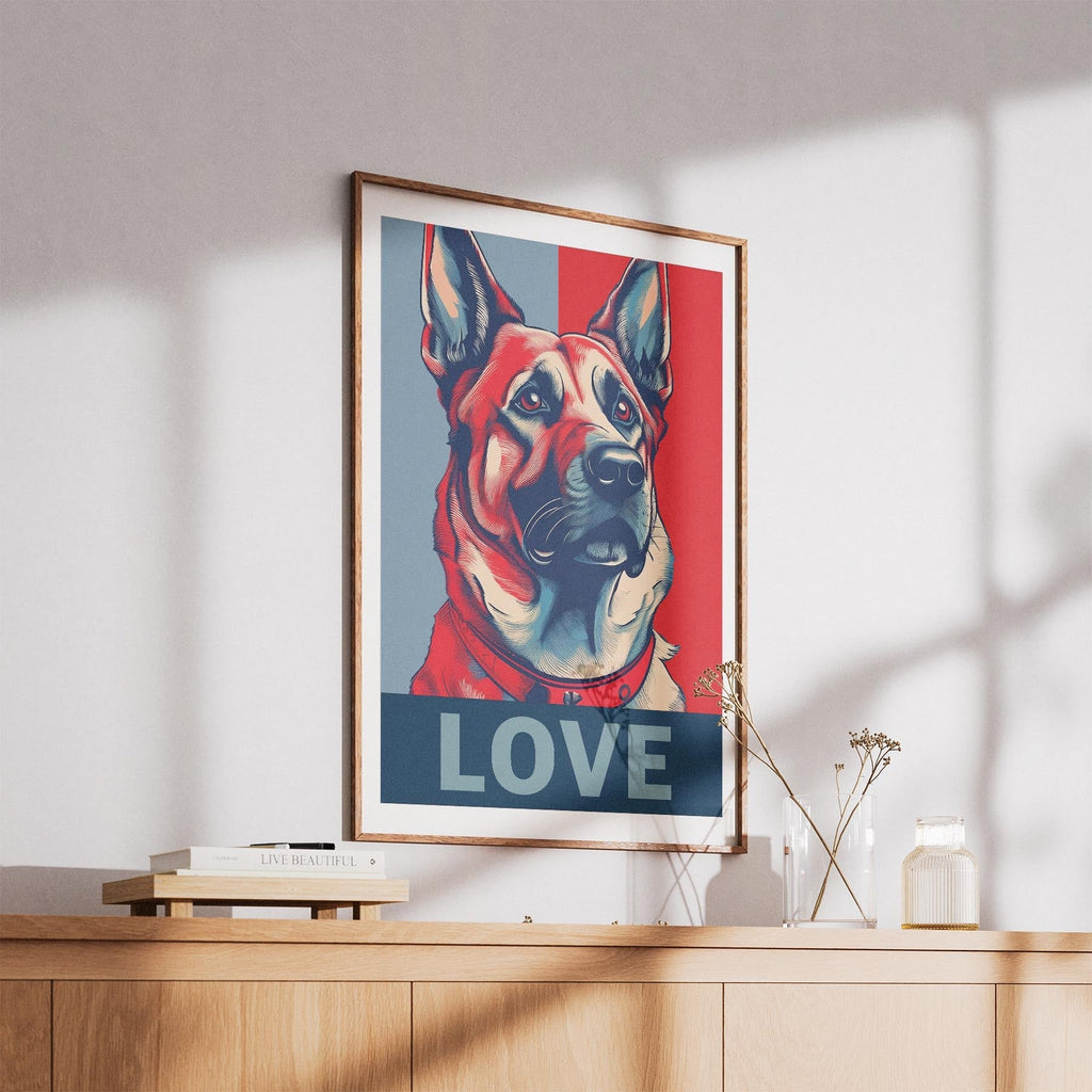 German Shepherd LOVE Series Inspired by the Obama Poster image 5