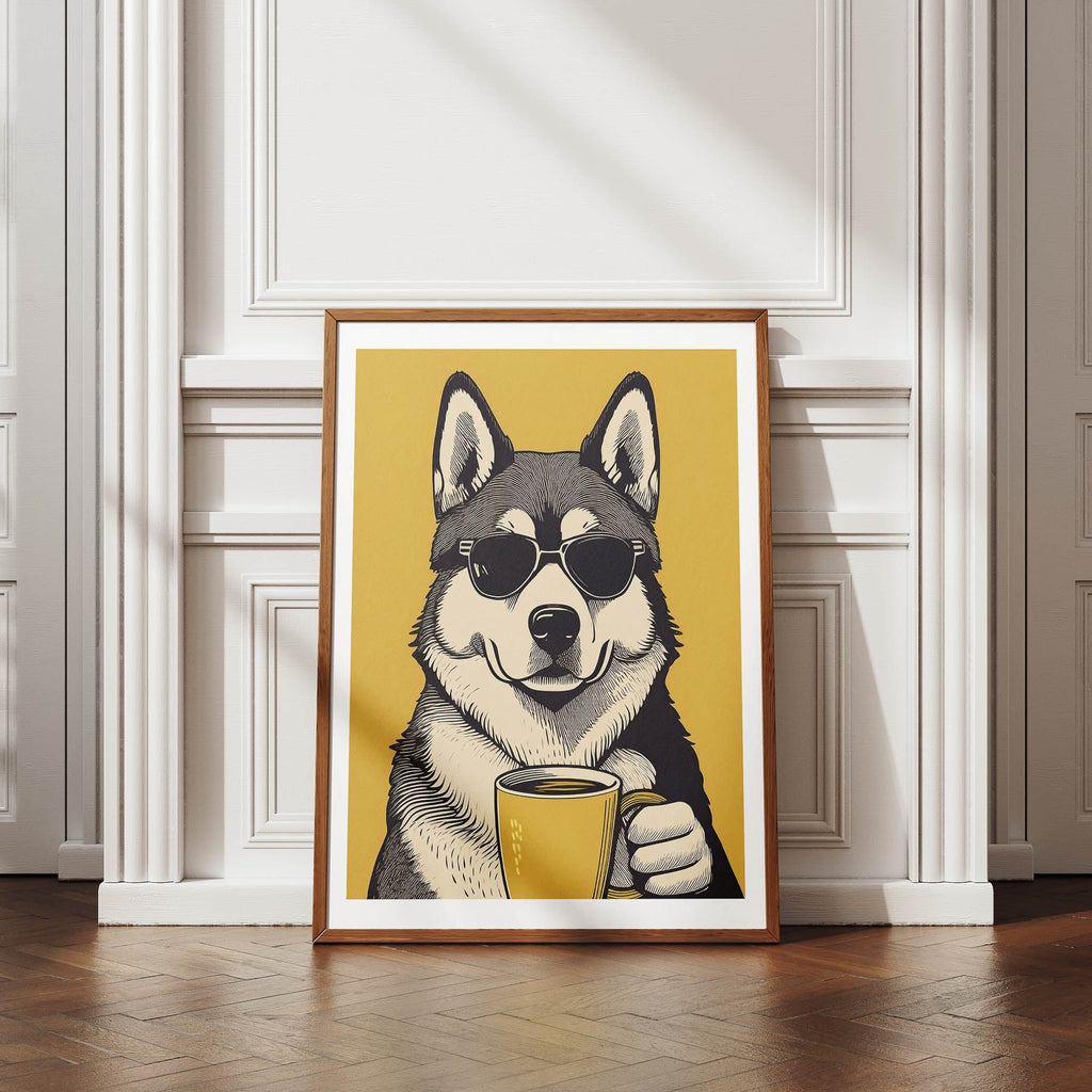 Alaskan Malamute Chillin Coffee Dog image 4