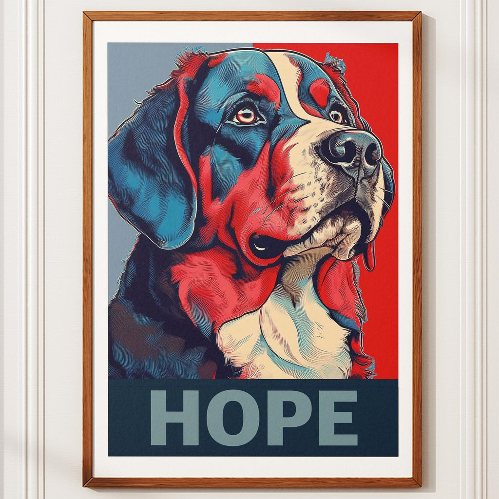 Bernese Mountain Dog HOPE Series Inspired by the Obama Poster image 2