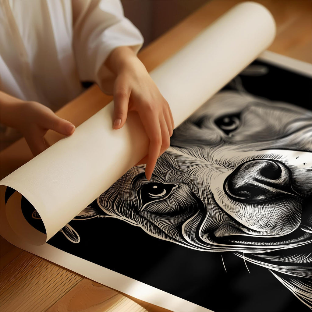 American Pitbull Terrier Line Dog Series in Black and White image 1