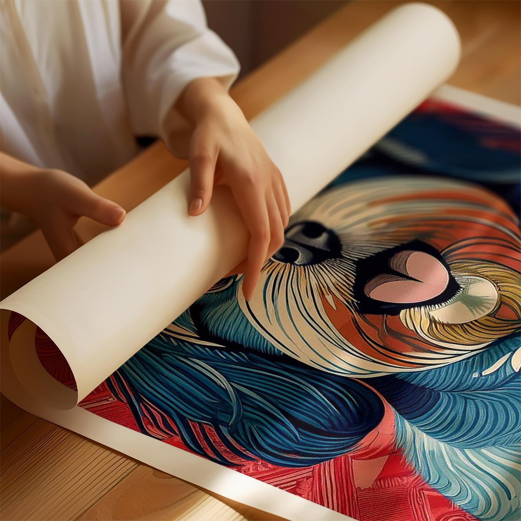 Shih Tzu Hokusai Japanese Inspired Dog Series 1 image 1