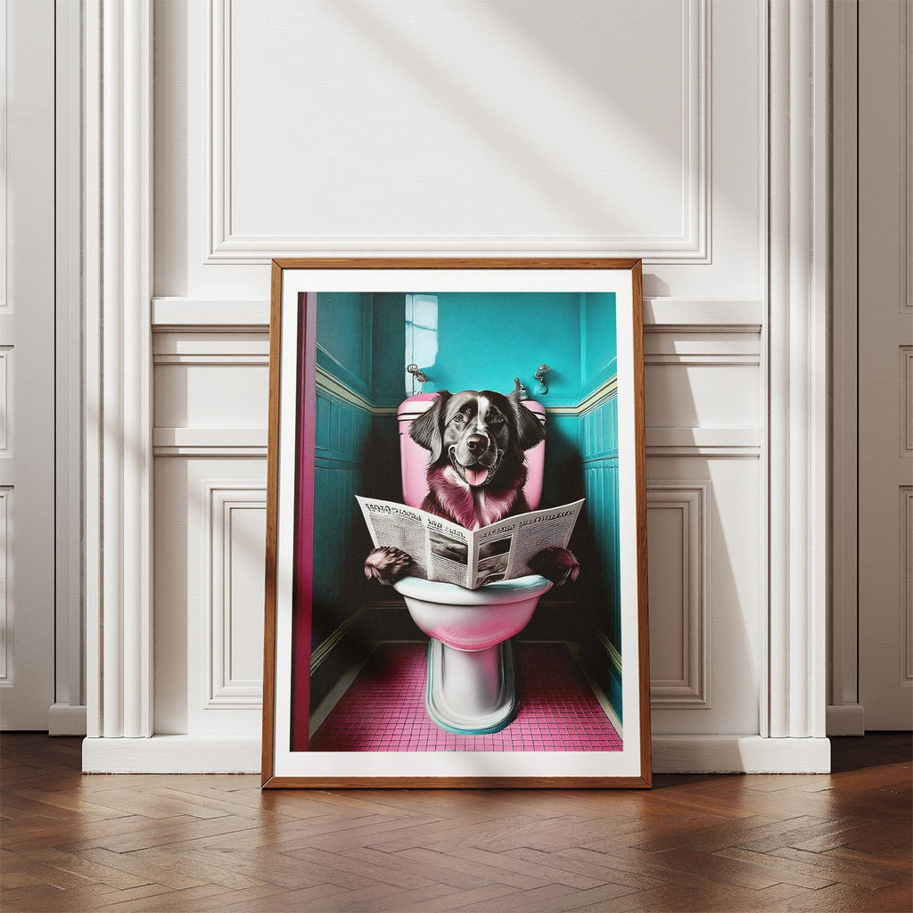 Golden Retriever Toilet Dogs PInk and Turquise image 4
