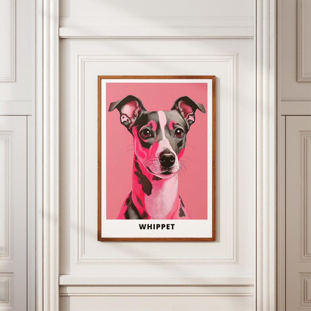Whippet Pink and Black Dog Series 1 image 3