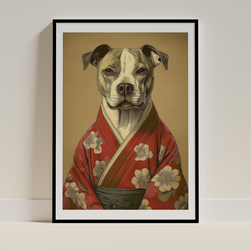 American Staffordshire Terrier Japanse Kimono Dog Series image 0