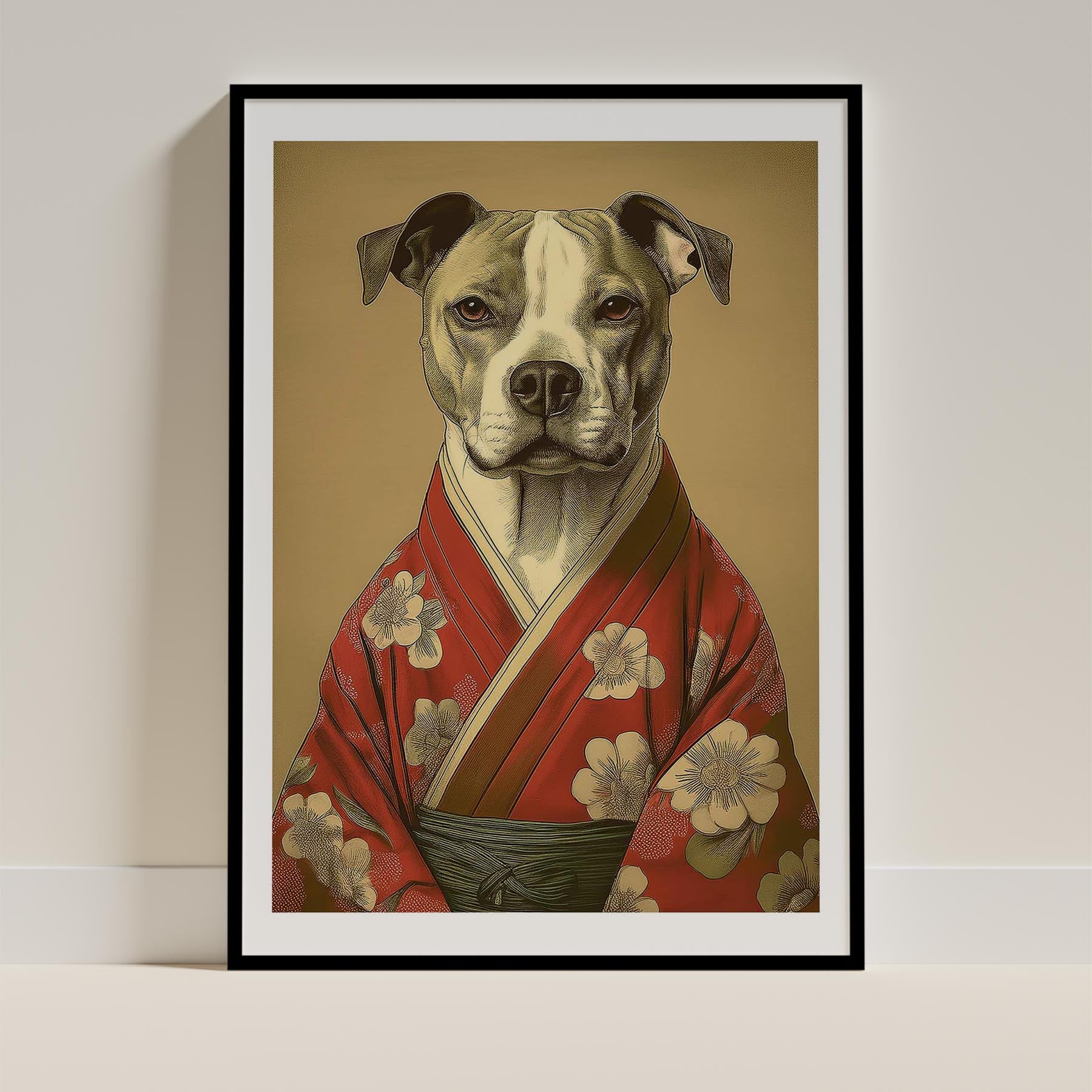 American Staffordshire Terrier Japanse Kimono Dog Series image 0