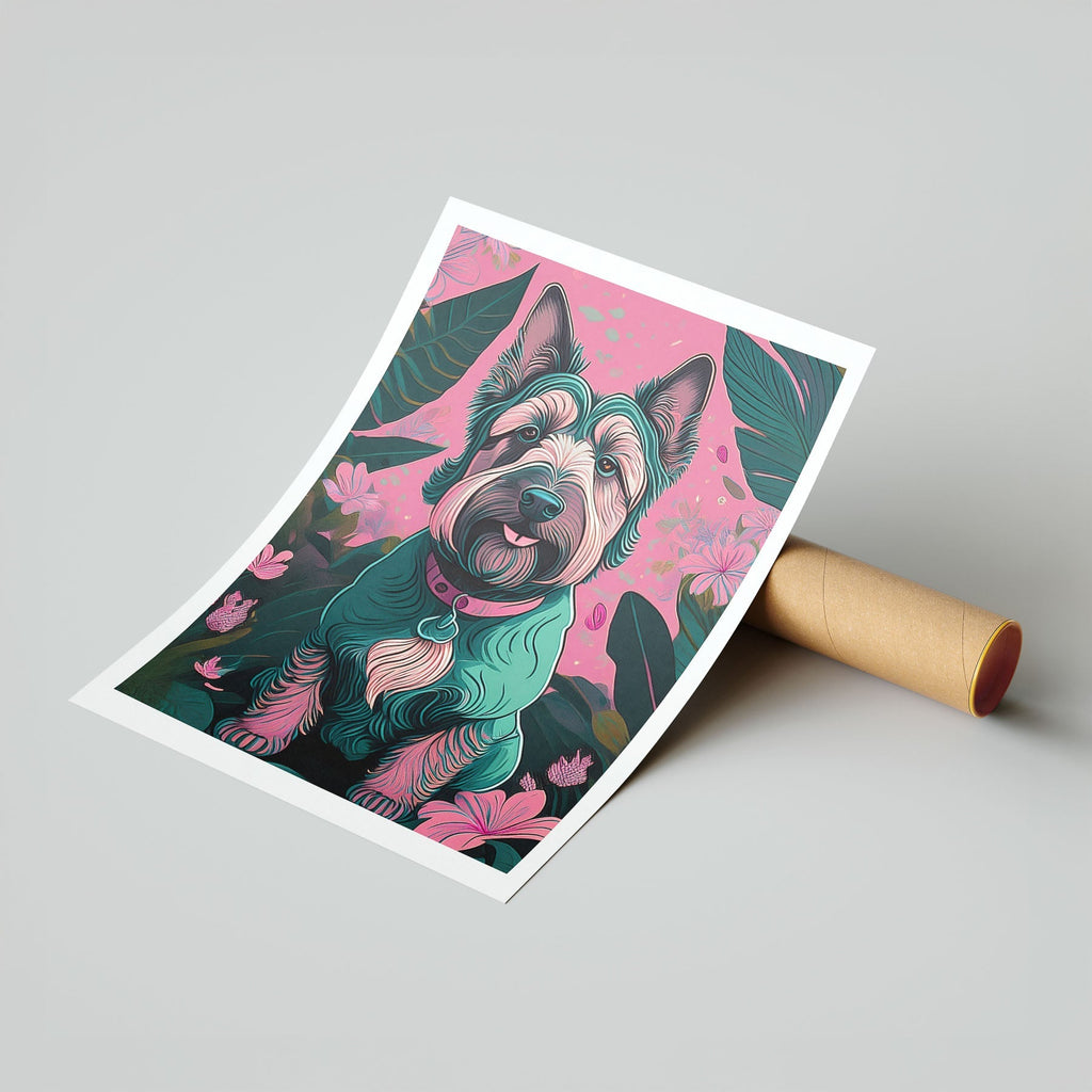 Irish Terrier Flowery Dog image 7