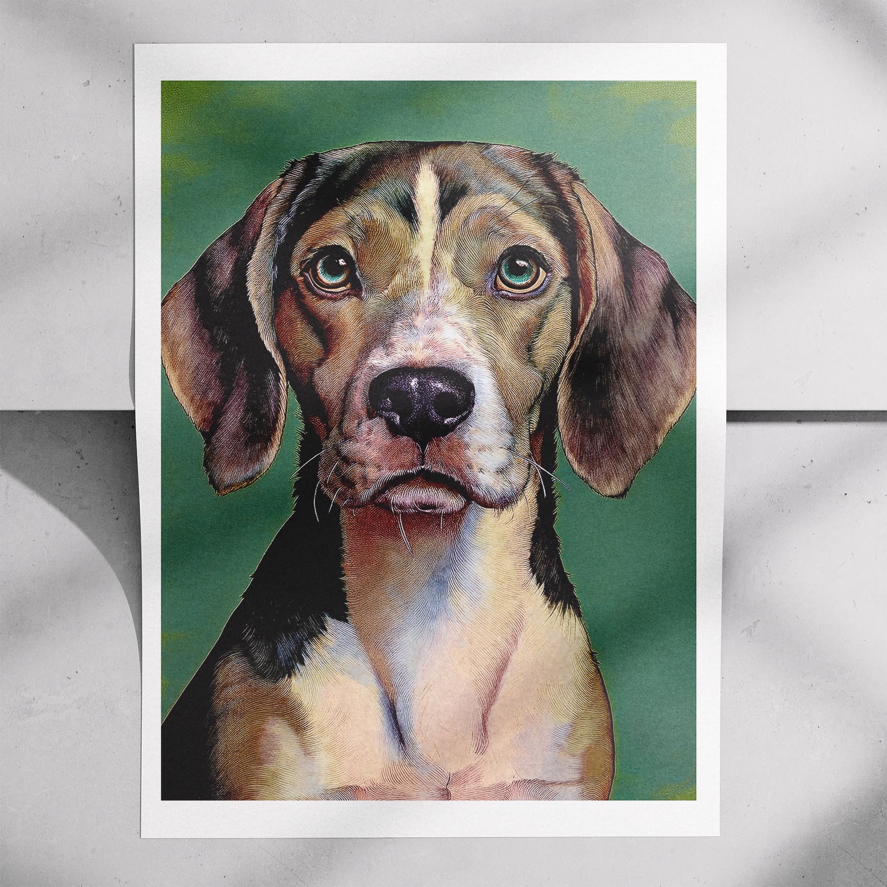 Beagle Green Painted Series image 7