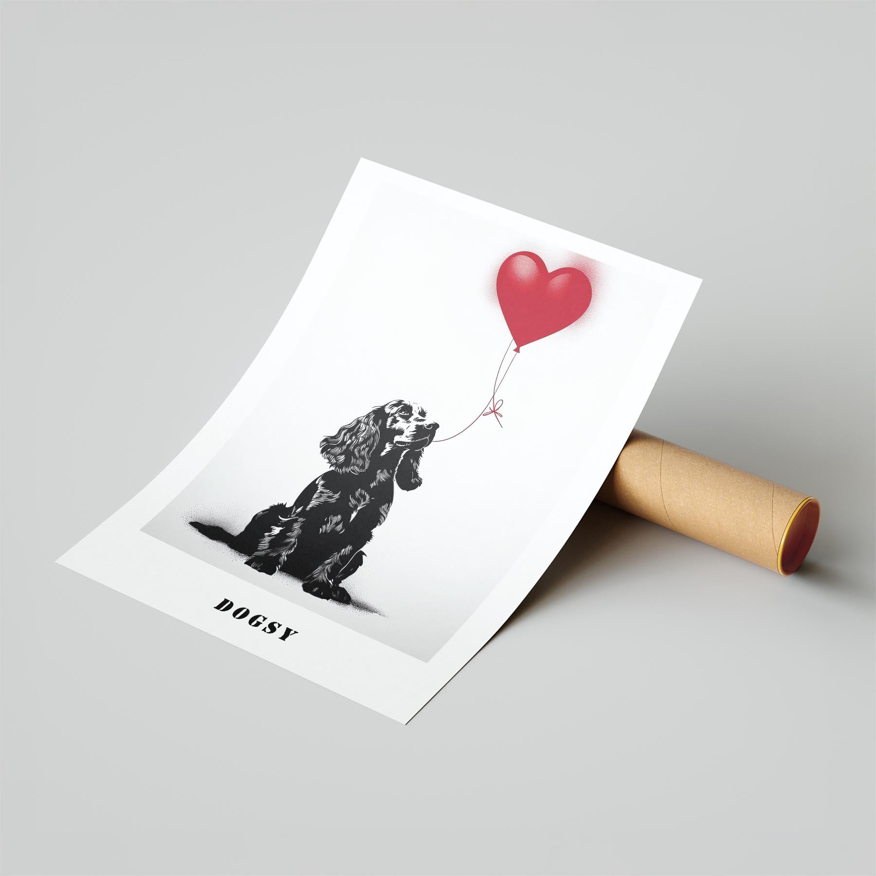 Cocker Spaniel DOGSY Series inspired by the Art of Banksy with text Dogsy image 6