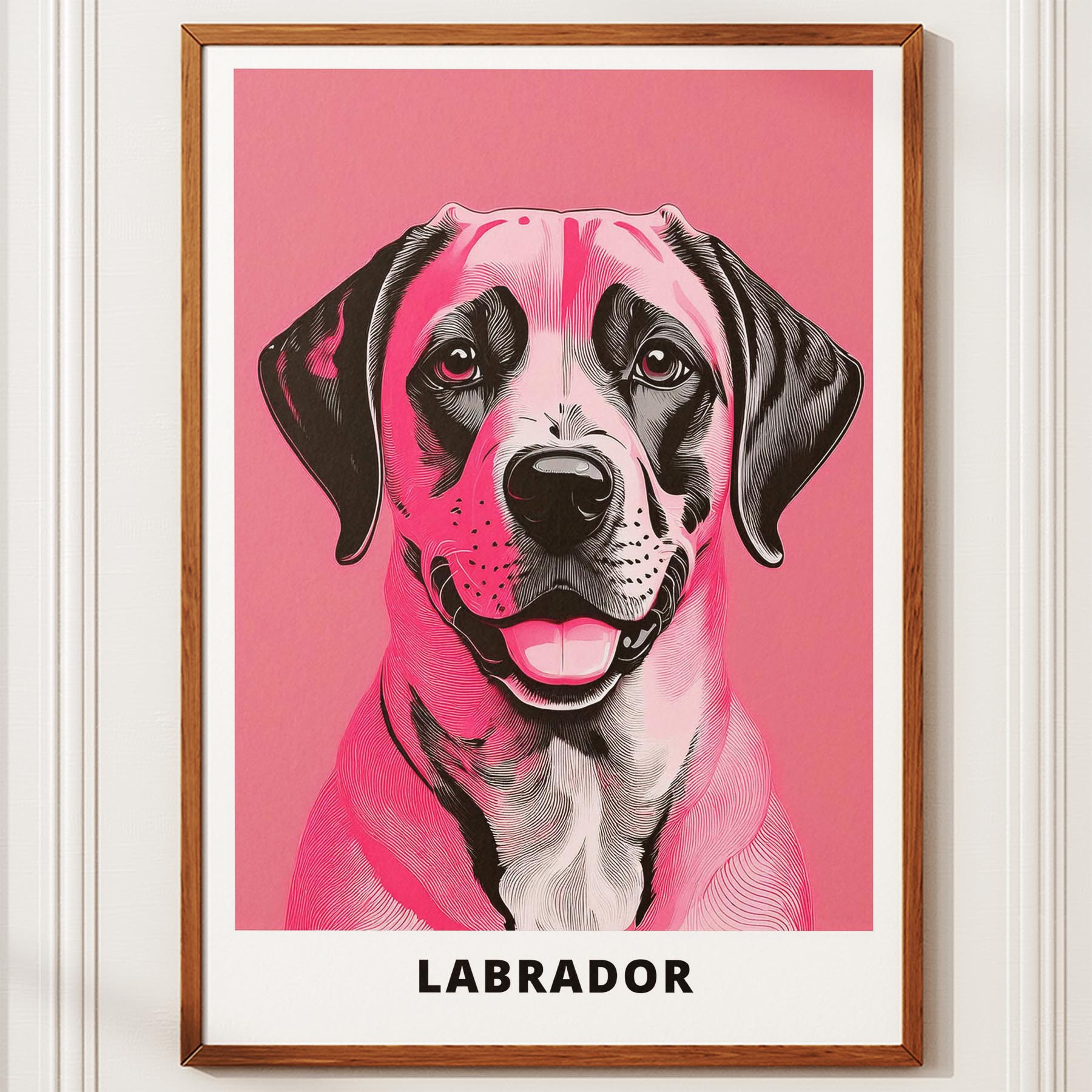 Labrador Retriever Pink and Black Dog Series 3 image 10