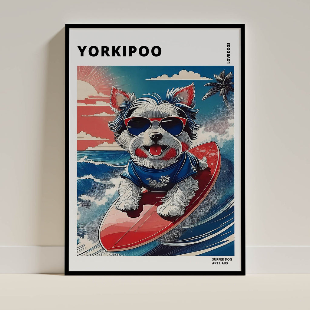 Yorkipoo Hokosai Surfer Dogs 1 image 0