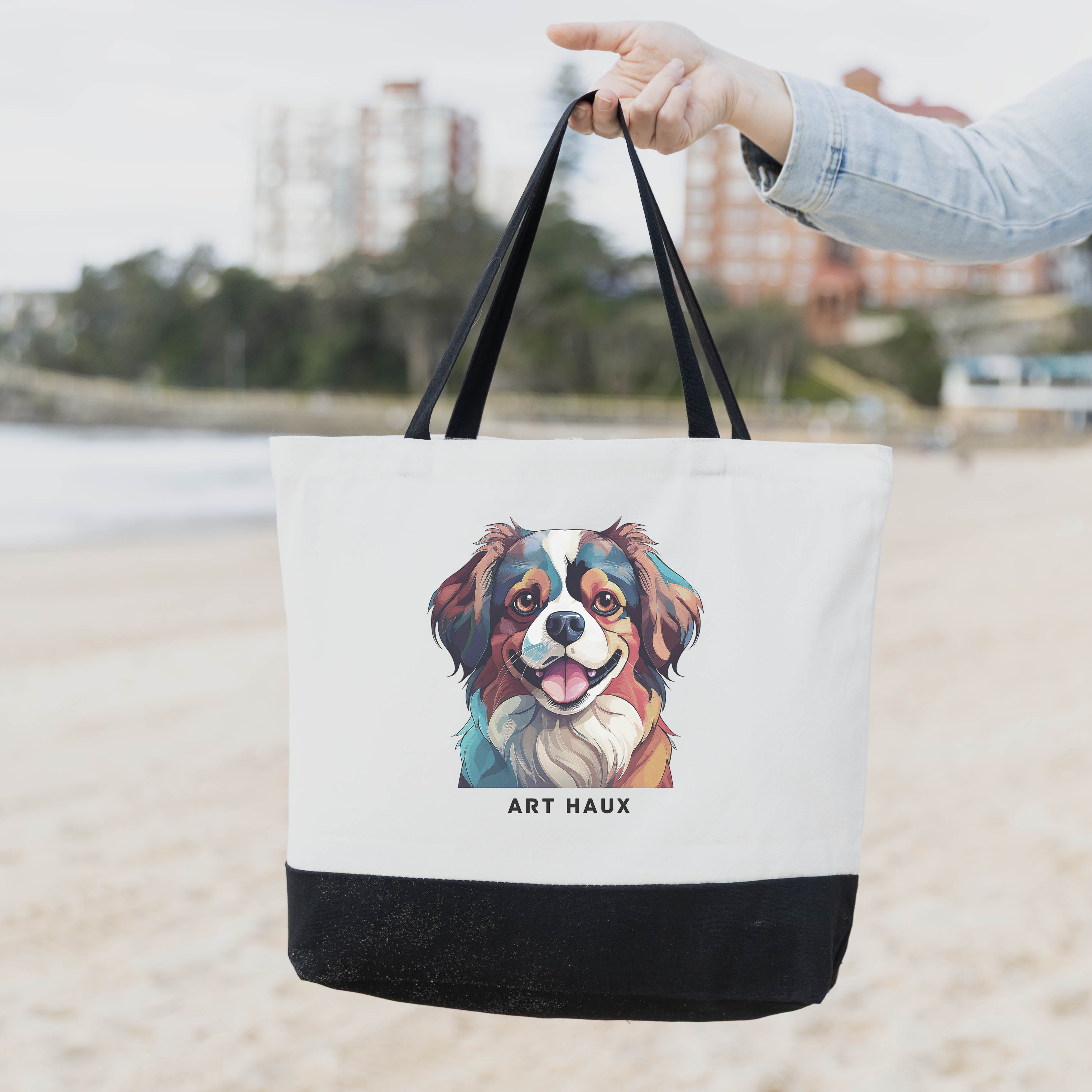 Japanese Chin Chic Graphic Art Bag image 1