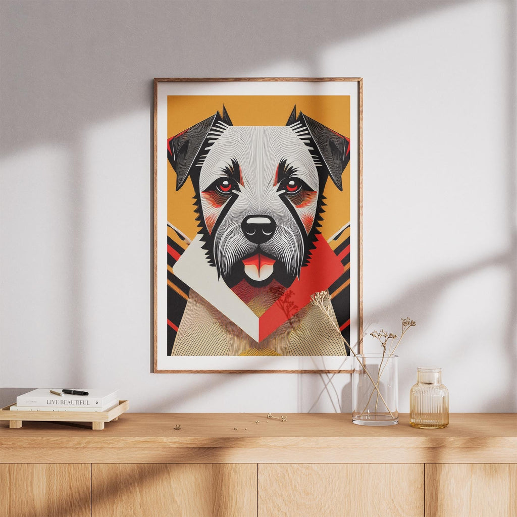 Border Terrier Geometric Orange Series image 8