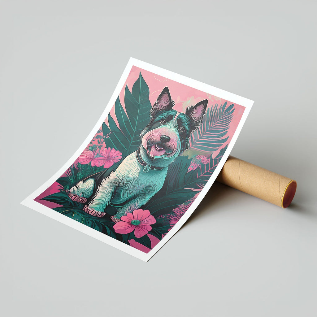 Fox Terrier Wire Flowery Dog image 7