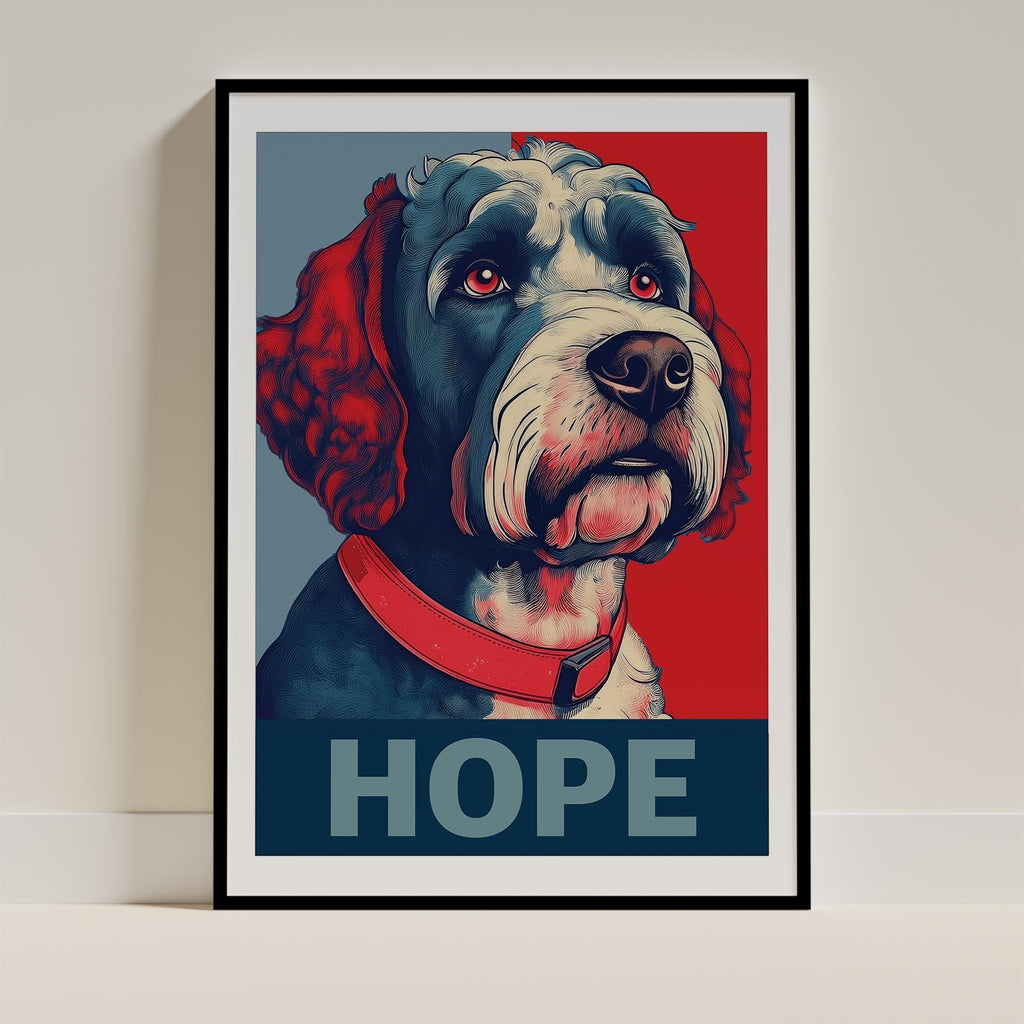 Spanish Water Dog HOPE Series Inspired by the Obama Poster image 0
