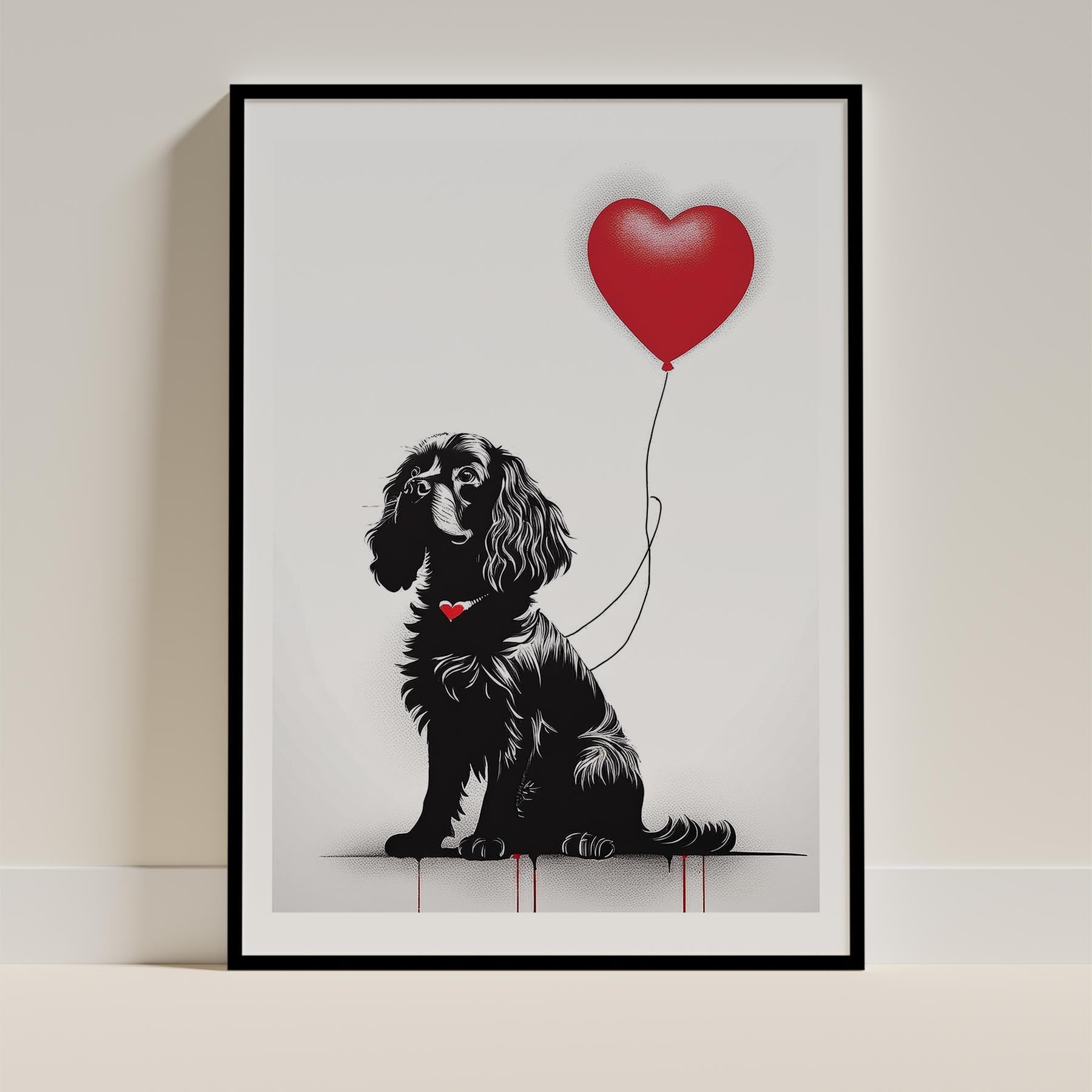 Cavalier Spaniel DOGSY Series inspired by the Art of Banksy image 0