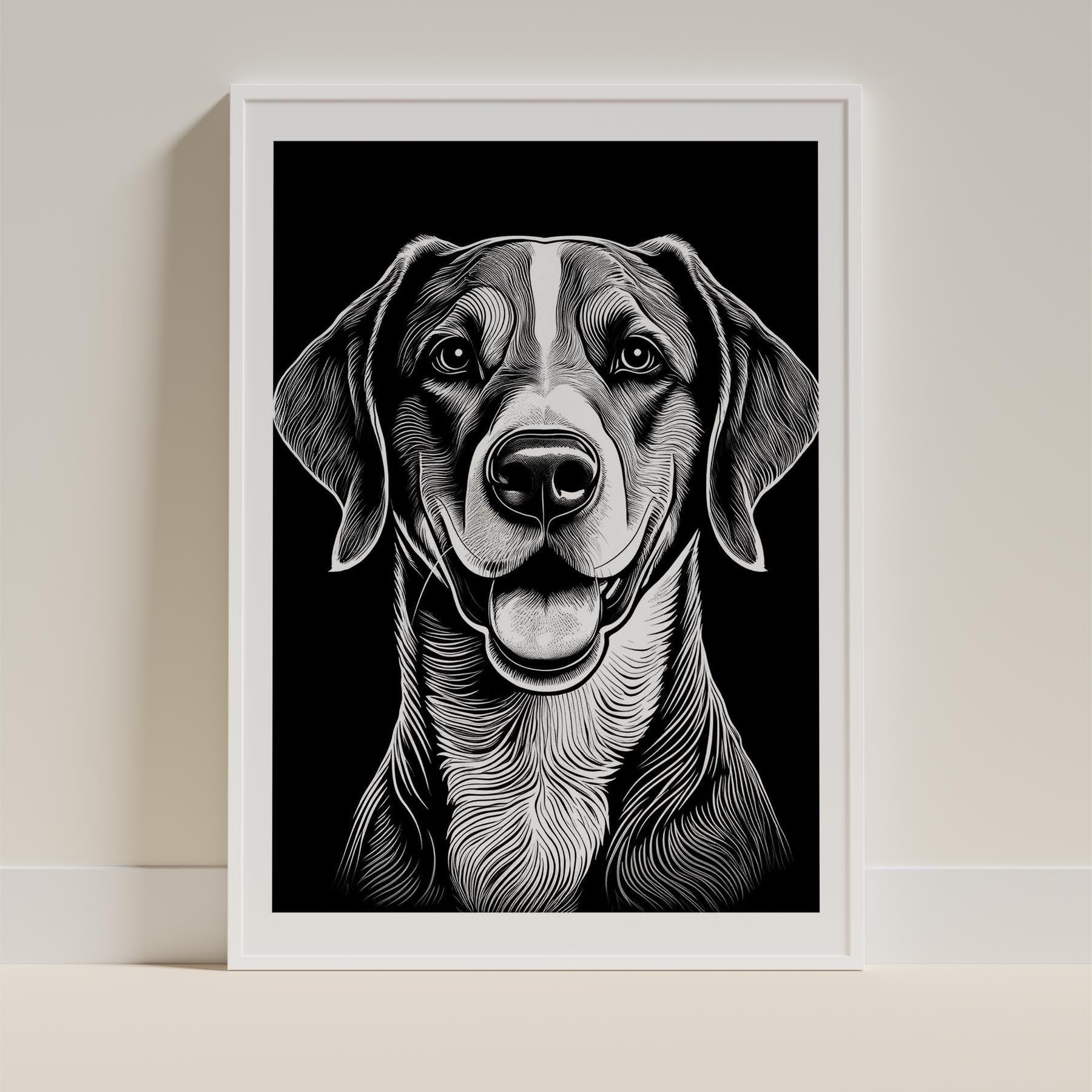 English Pointer Line Dog Series in Black and White image 9