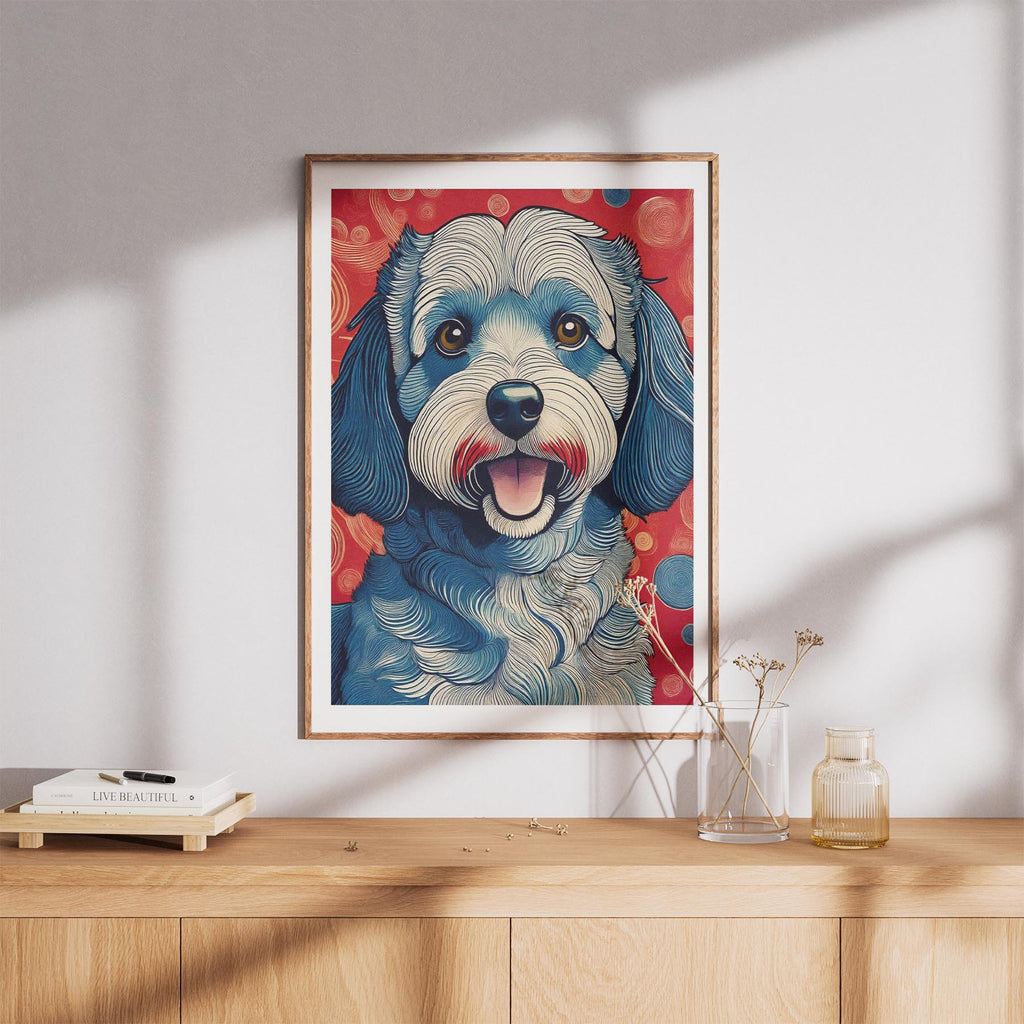 Groodle Hokusai Japanese Inspired Dog Series image 8