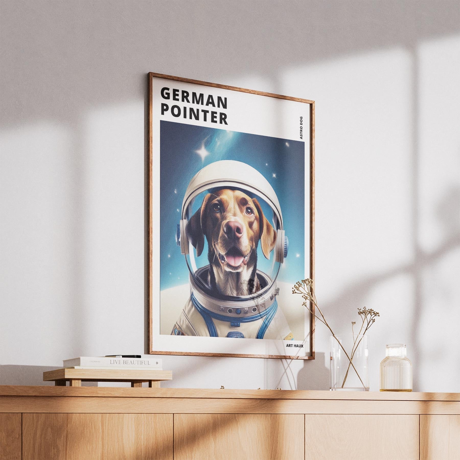 German Pointer Astronaut Dog Series with Text Astro Dog image 5