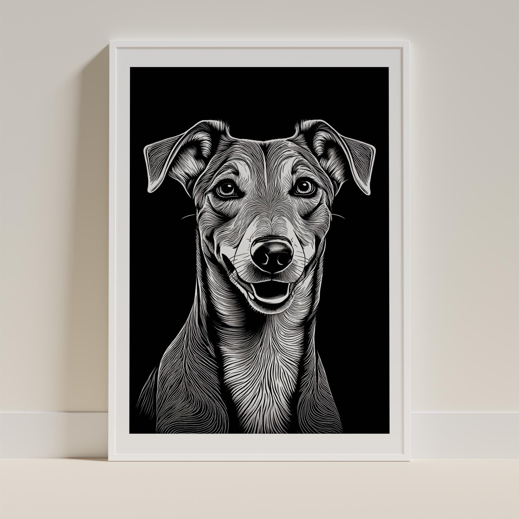 Greyhound Line Dog Series in Black and White image 9