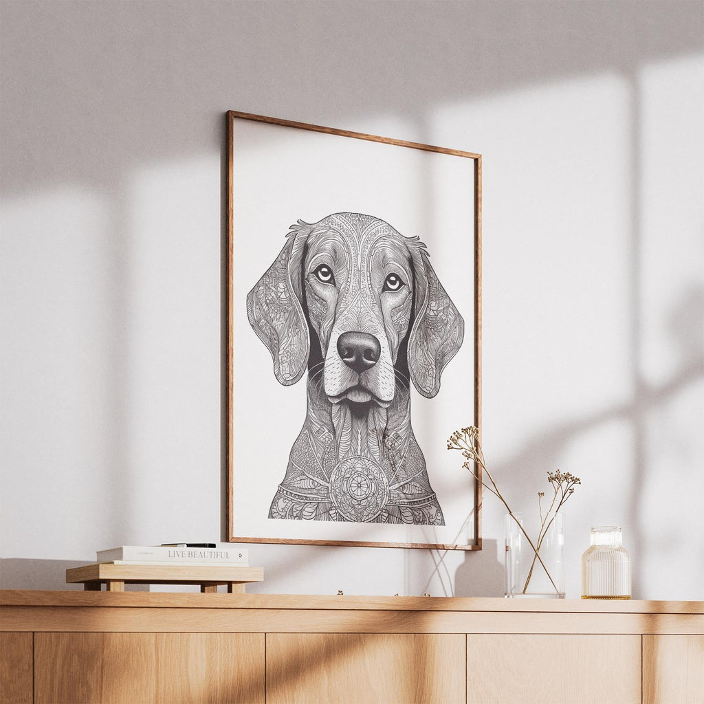 Irish Setter Mandala Black and White Dog Series image 5