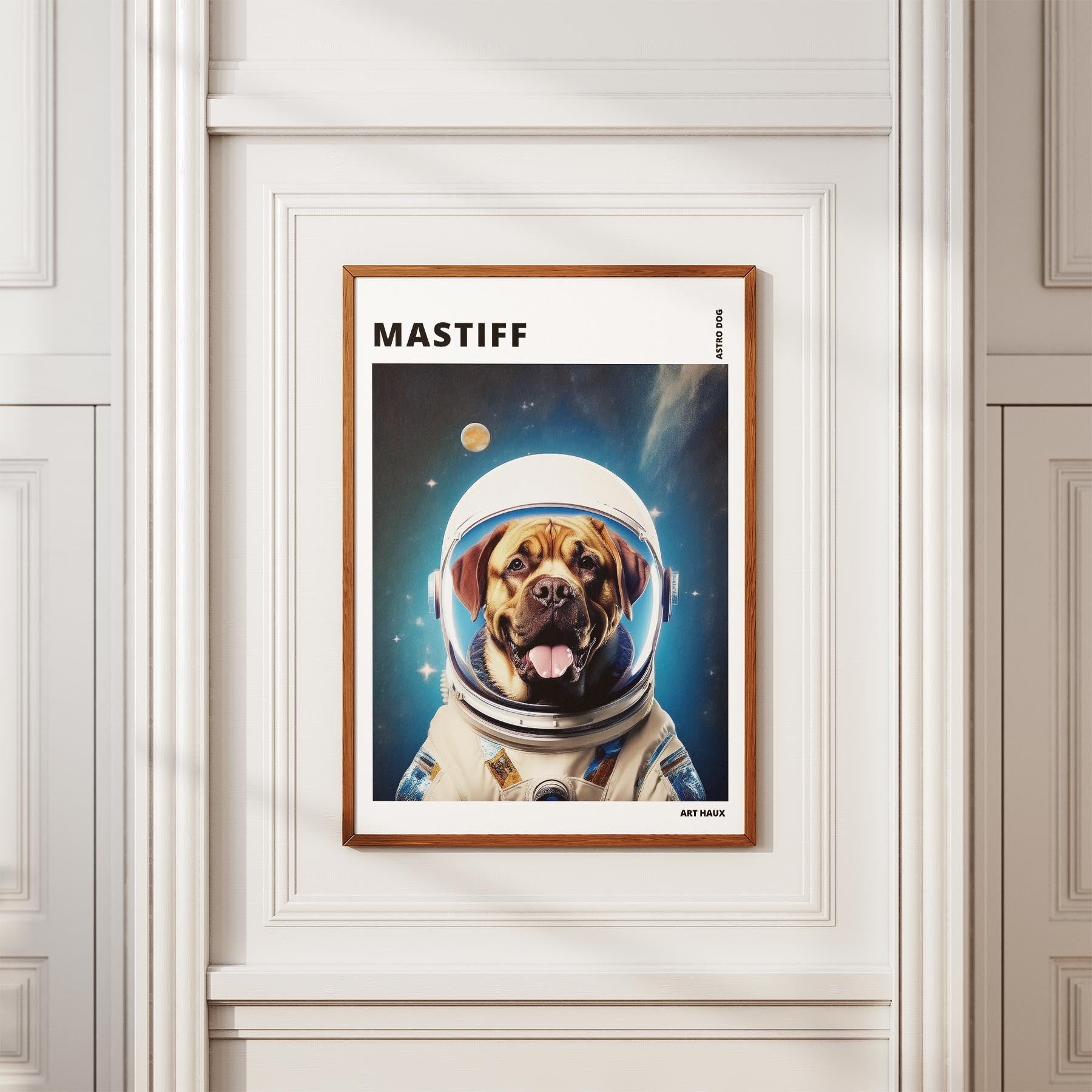 Mastiff Astronaut Dog Series with Text Astro Dog image 3